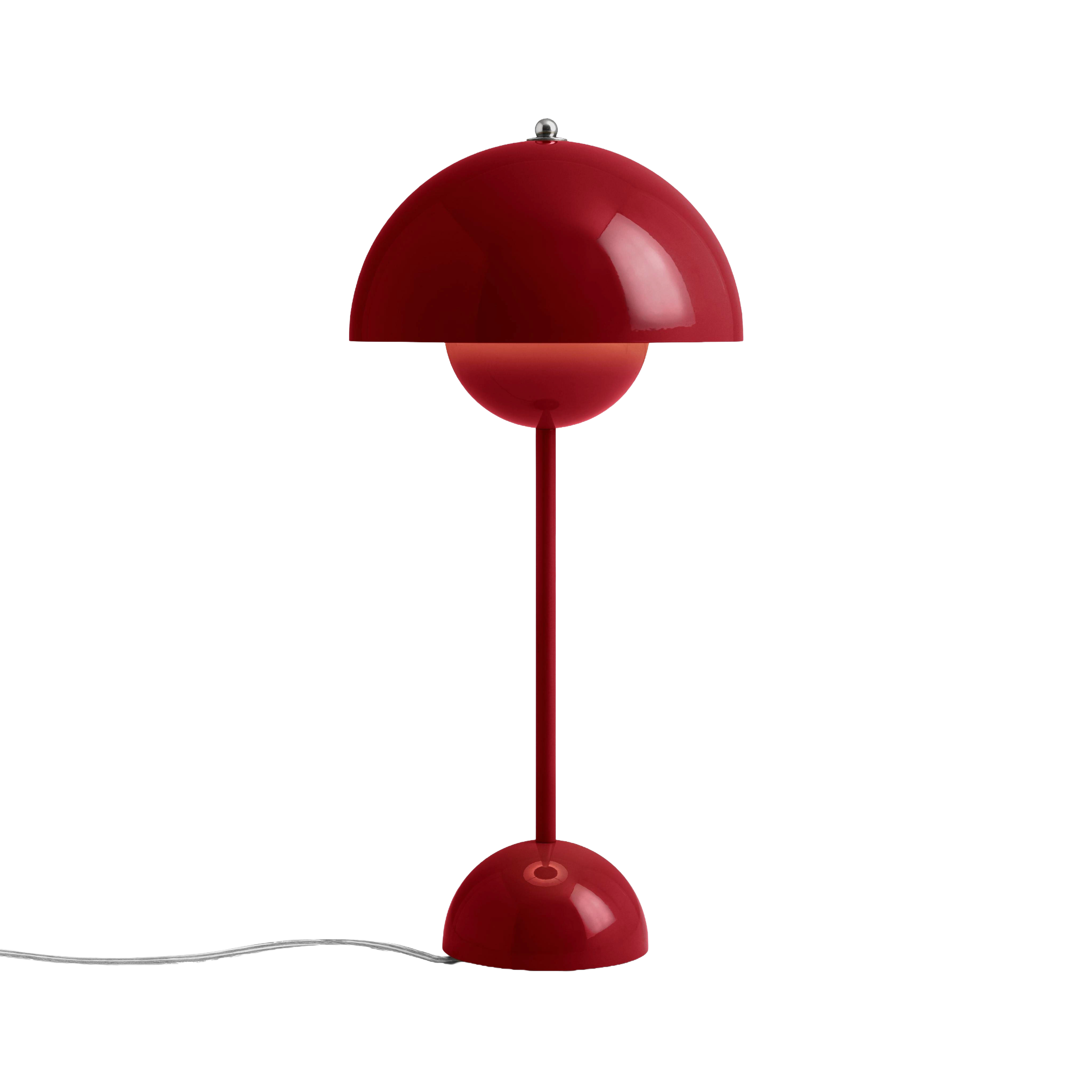 Lampa stołowa FLOWERPOT VP3 winny czerwony