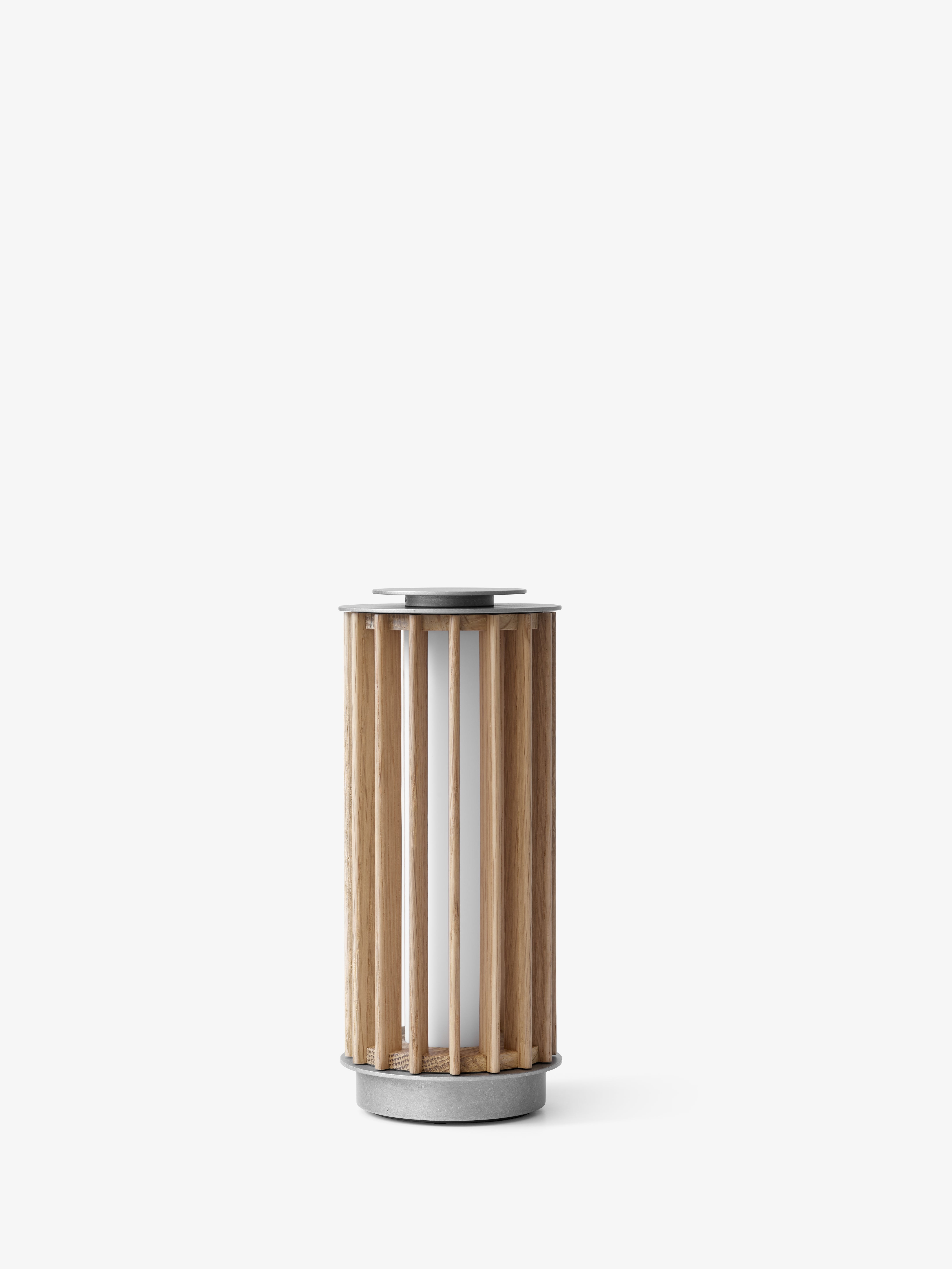 Lampa przenośna NUMBRA TY3 aluminium z drewnem dębowym
