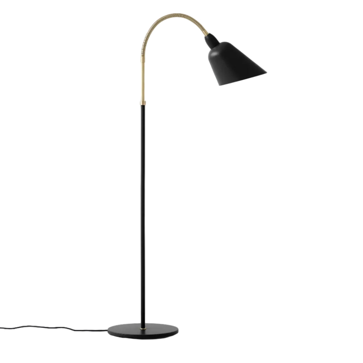 Lampa podłogowa BELLEVUE AJ7 czarny z mosiężnym wykończeniem