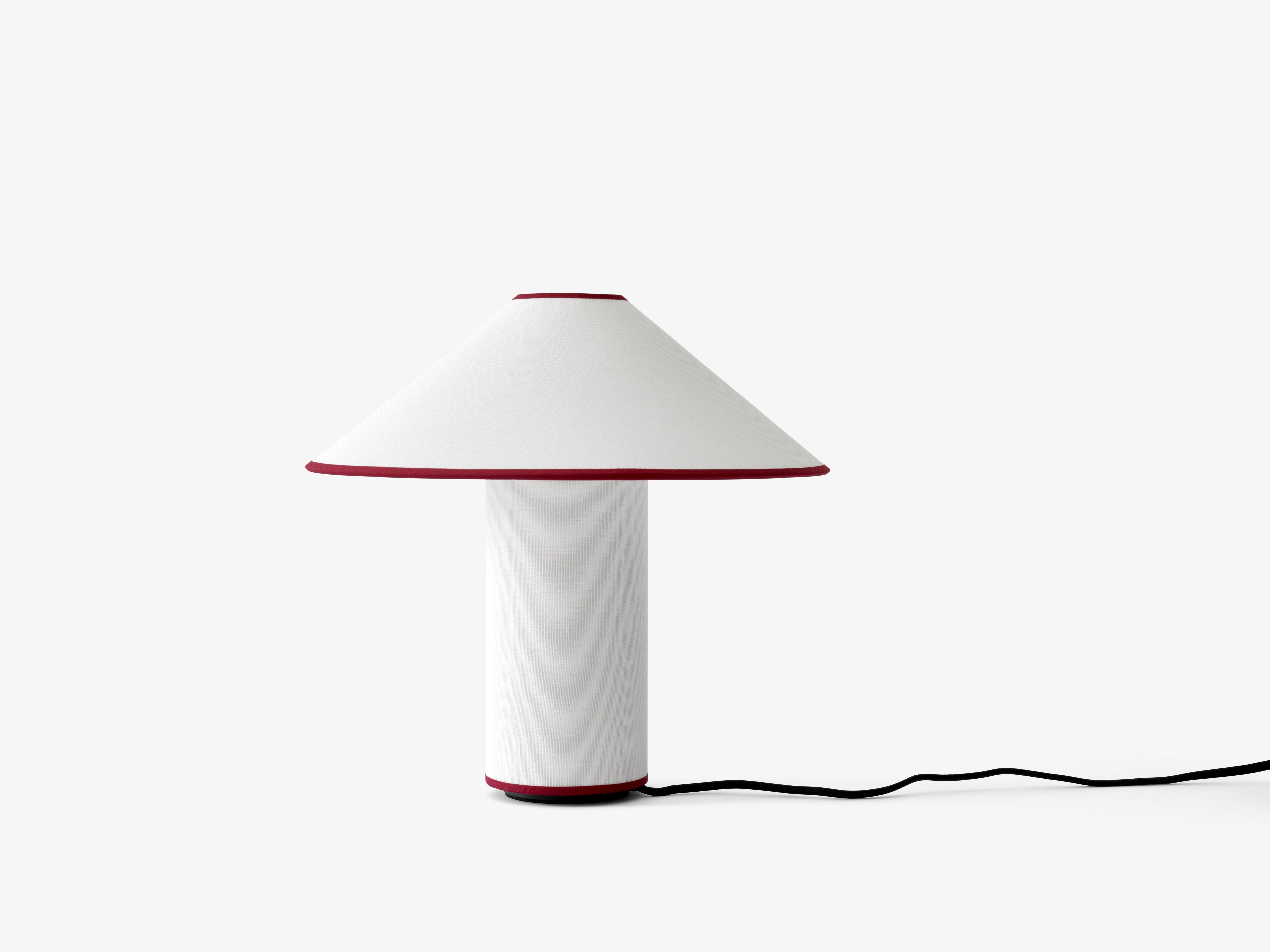 Lampa stołowa COLETTE ATD6 biały z czerwonym wykończeniem