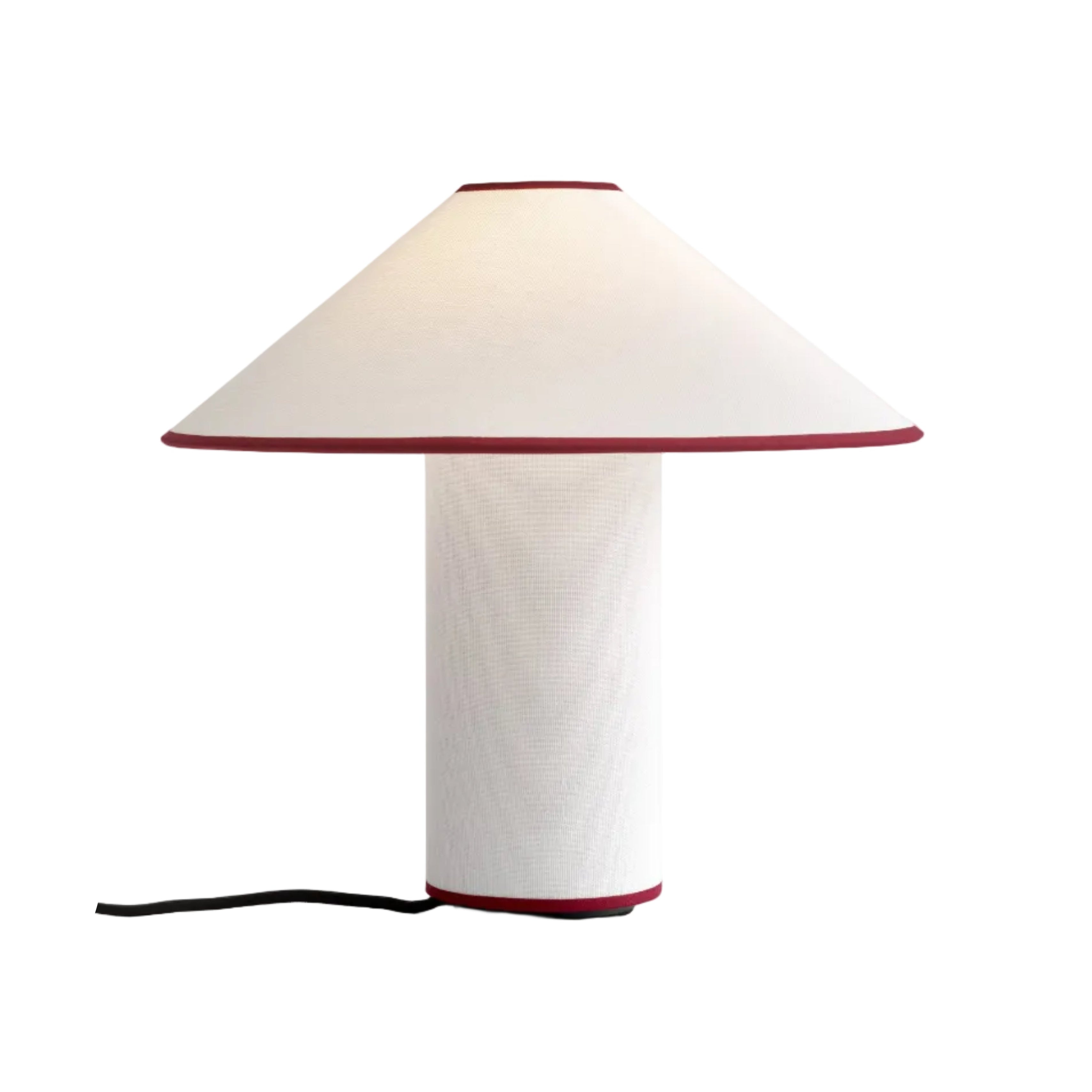 Lampa stołowa COLETTE ATD6 biały z czerwonym wykończeniem