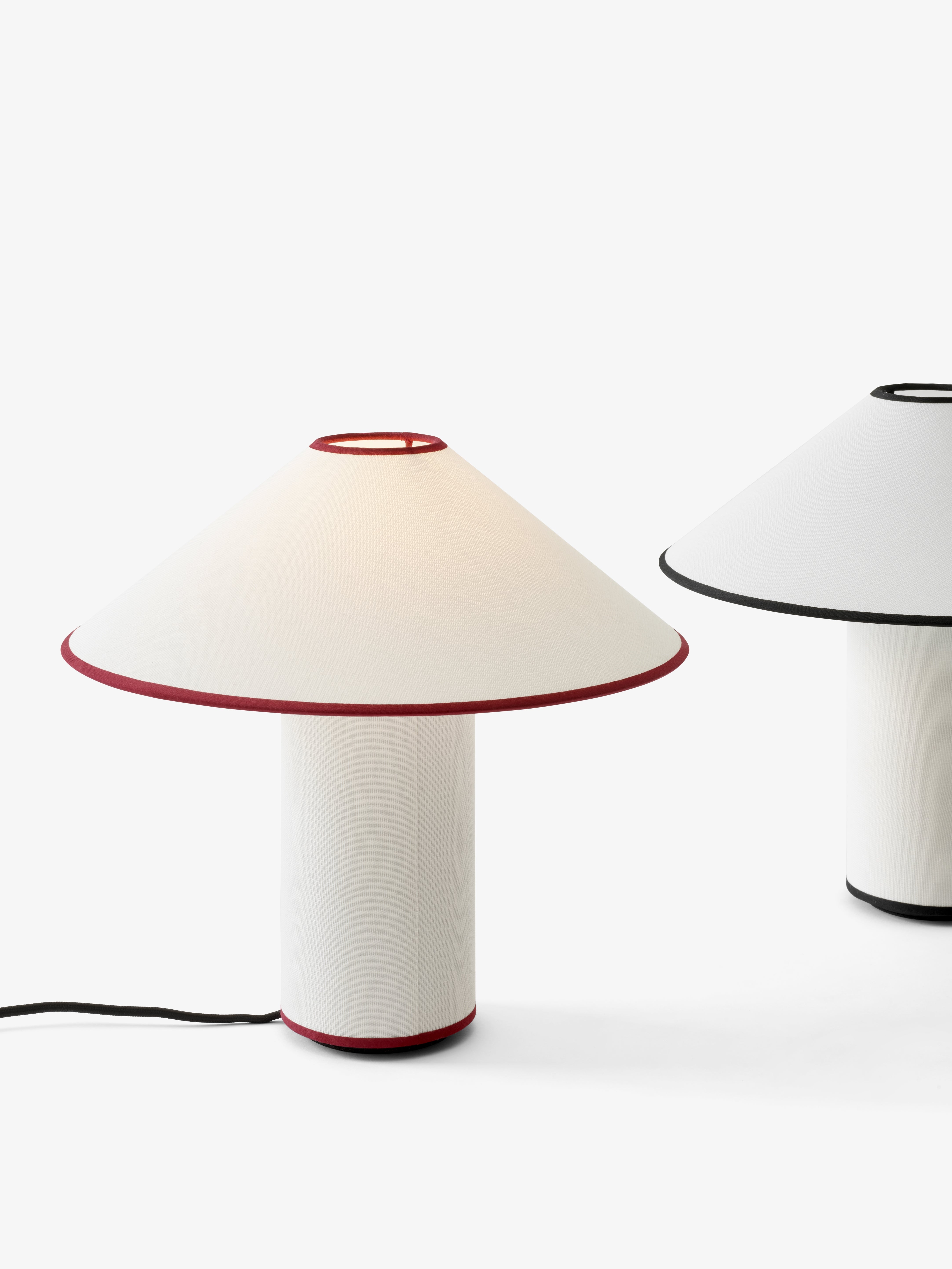 Lampa stołowa COLETTE ATD6 biały z czerwonym wykończeniem