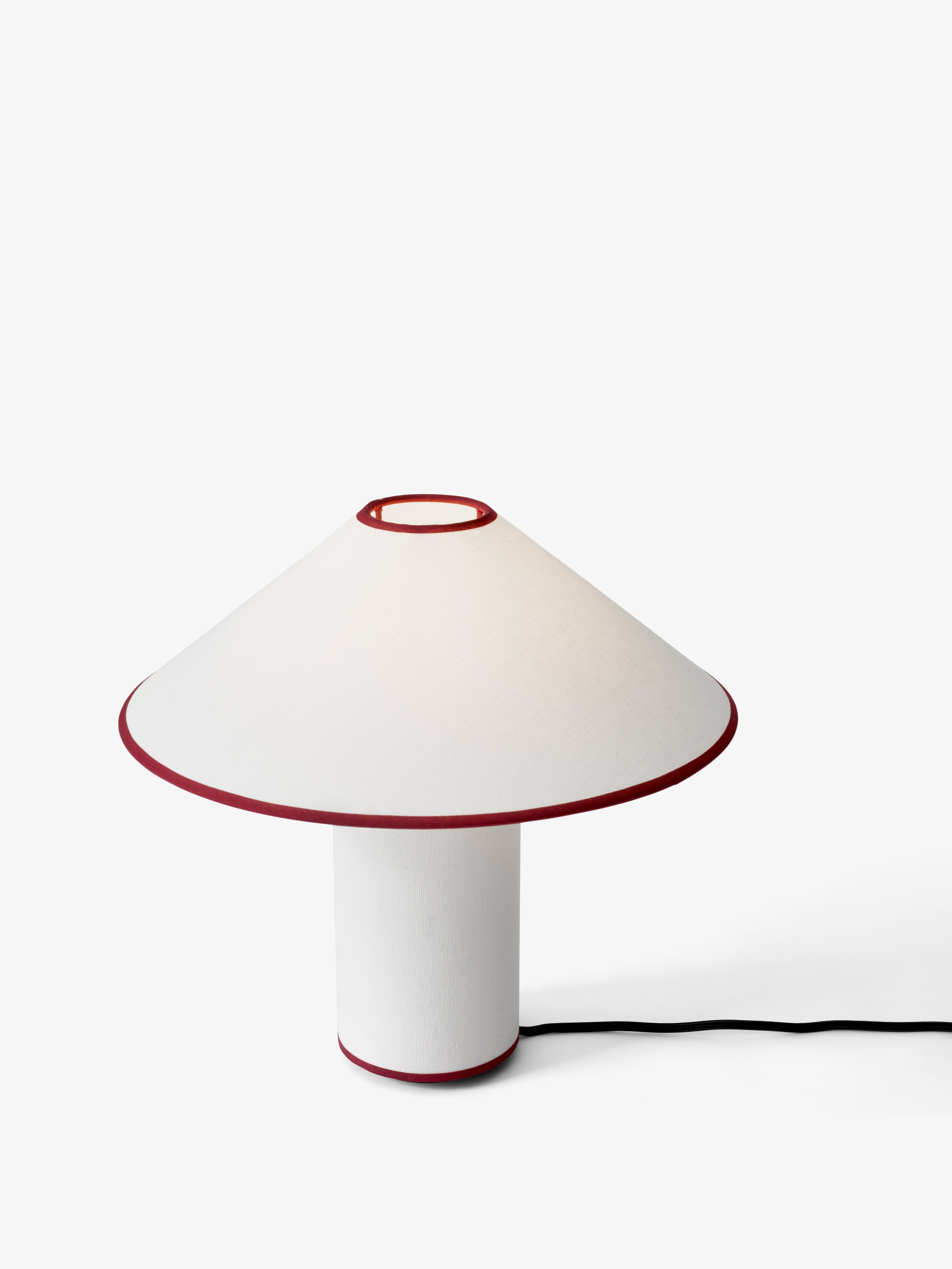 Lampa stołowa COLETTE ATD6 biały z czerwonym wykończeniem