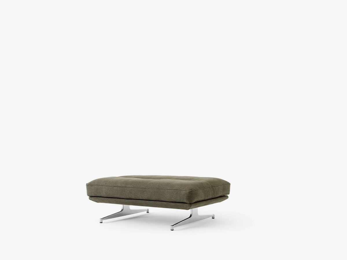 Puf INLAND AV32 tapicerowany z aluminiową podstawą