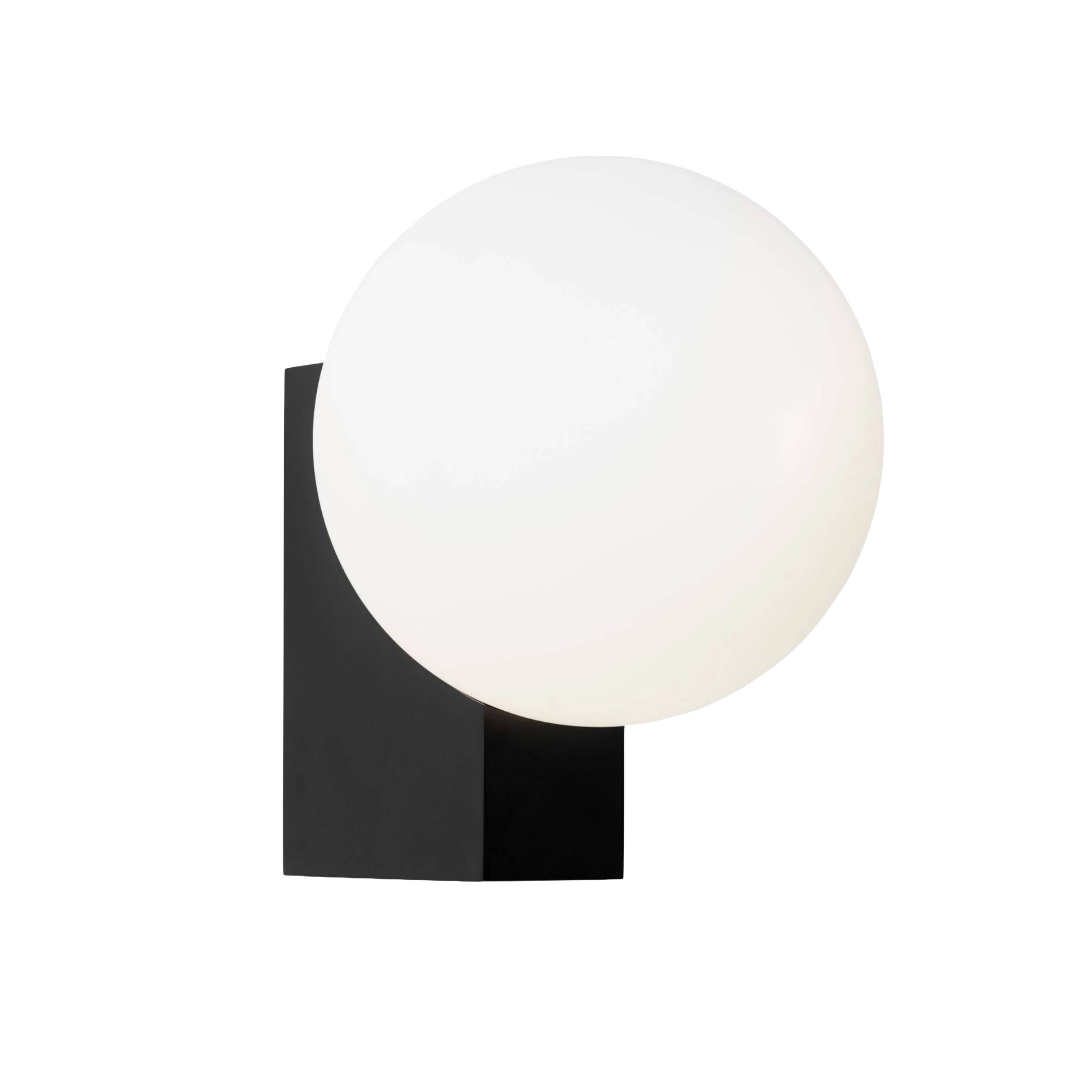 Lampa ścienna JOURNEY SH2 szklany klosz z czarną podstawą
