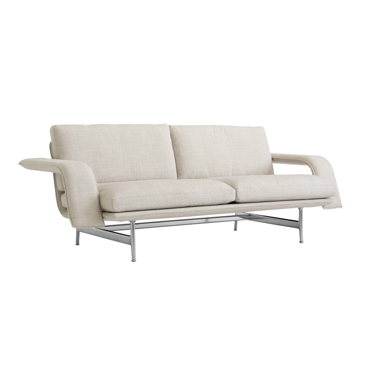 Sofa 2-osobowa MEANTIME AV30 tapicerowana z aluminiową podstawą