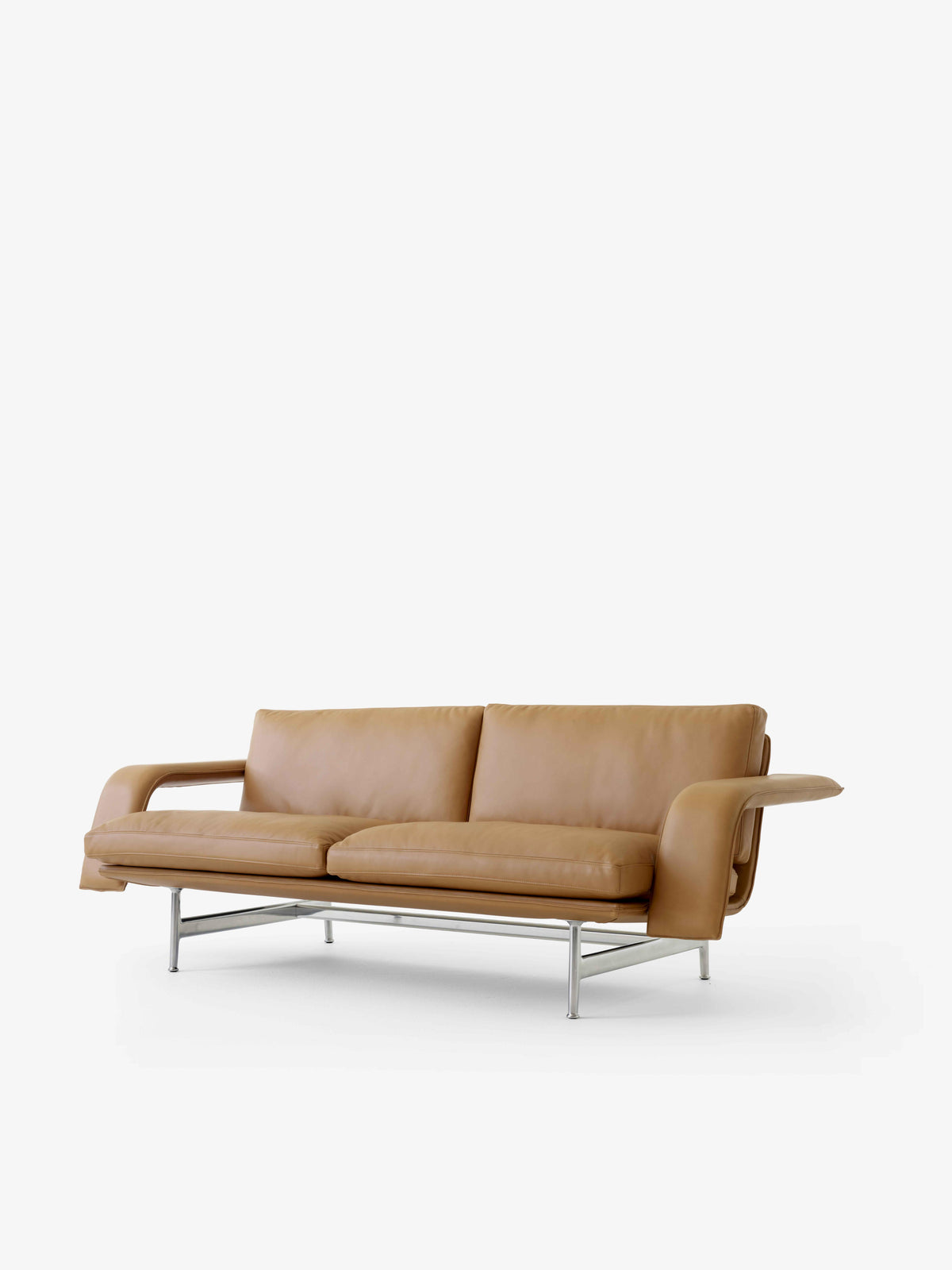 Sofa 2-osobowa MEANTIME AV30 tapicerowana z aluminiową podstawą