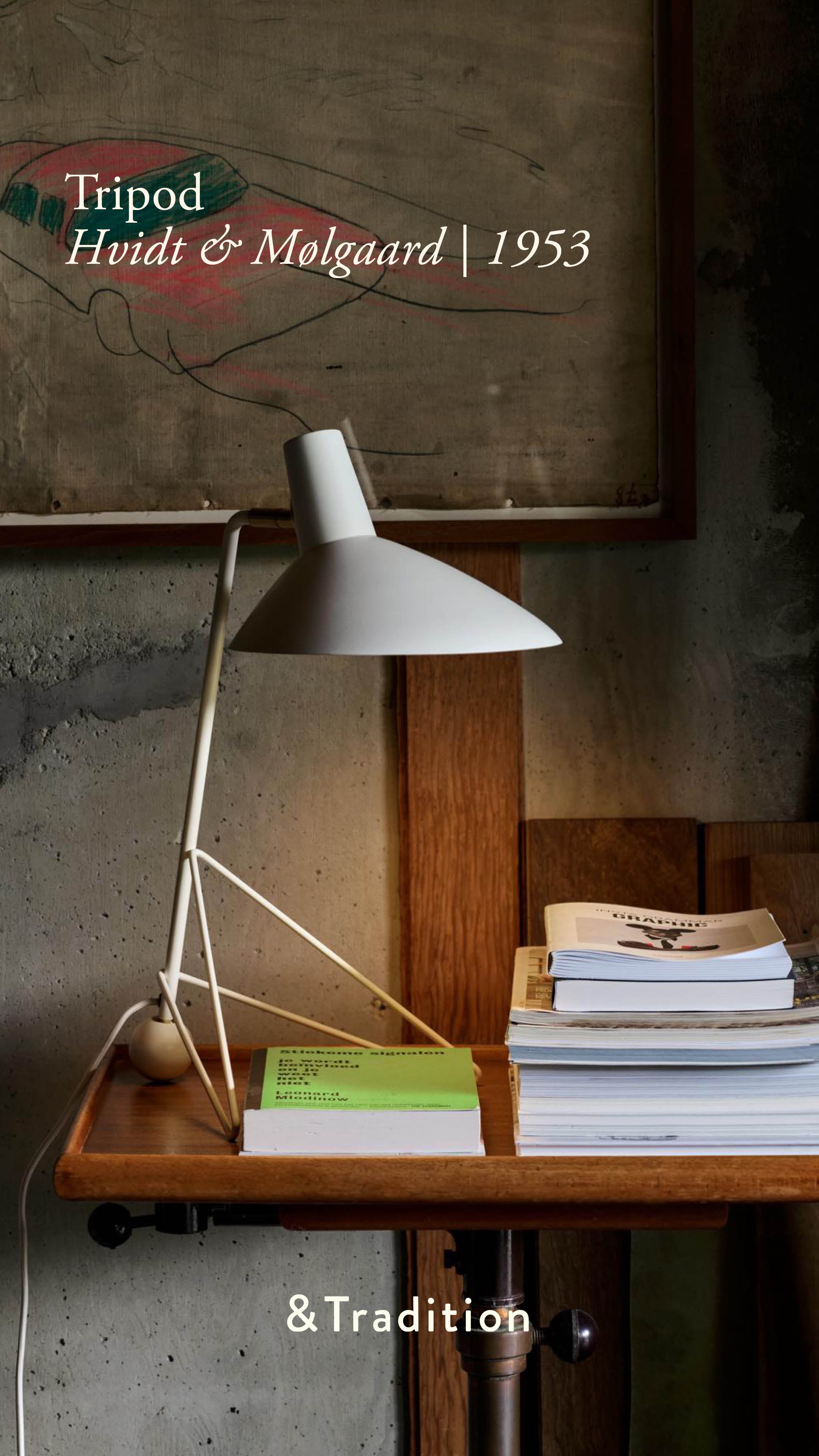 Lampa podłogowa TRIPOD HM8 biały