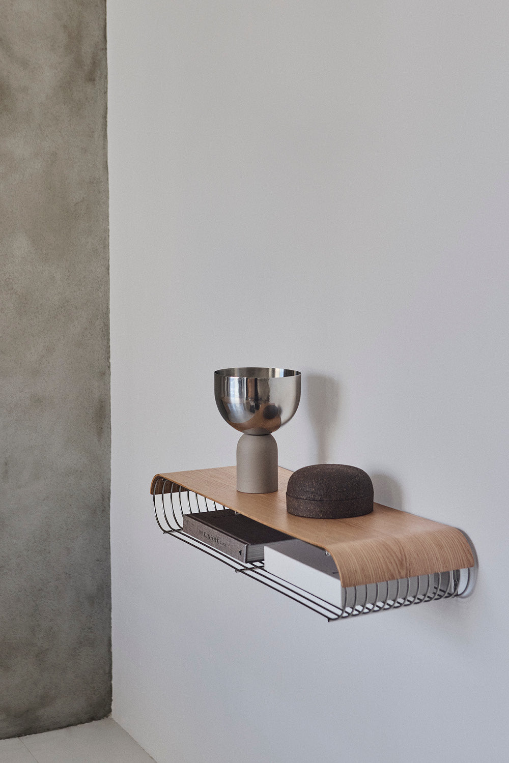 CURVA tray light oak wood