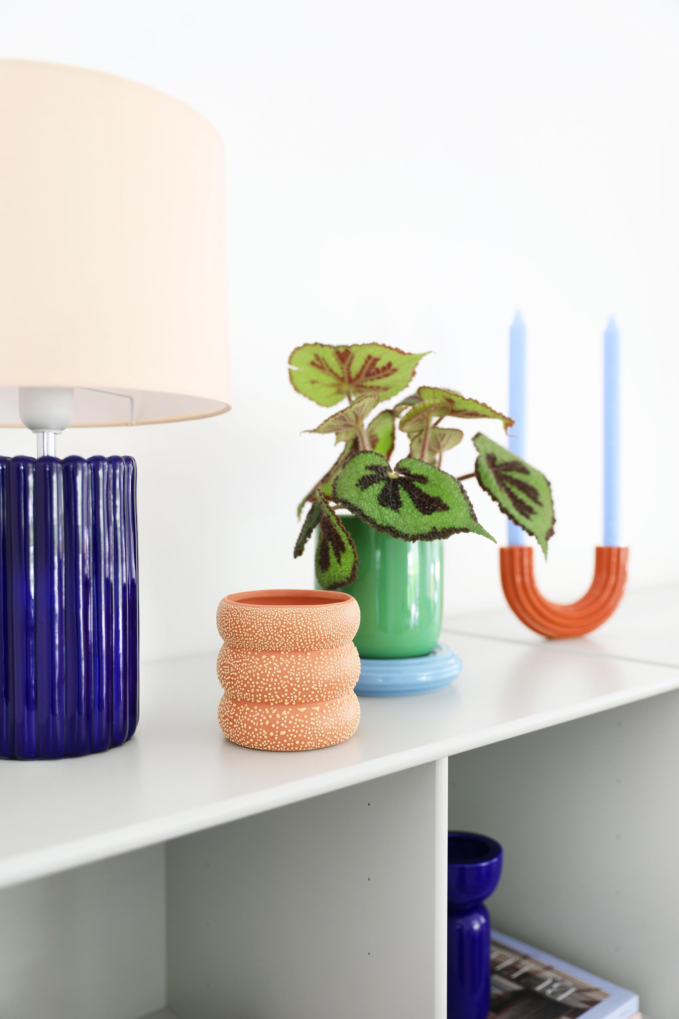 Vase FLAB orange mit Gelb