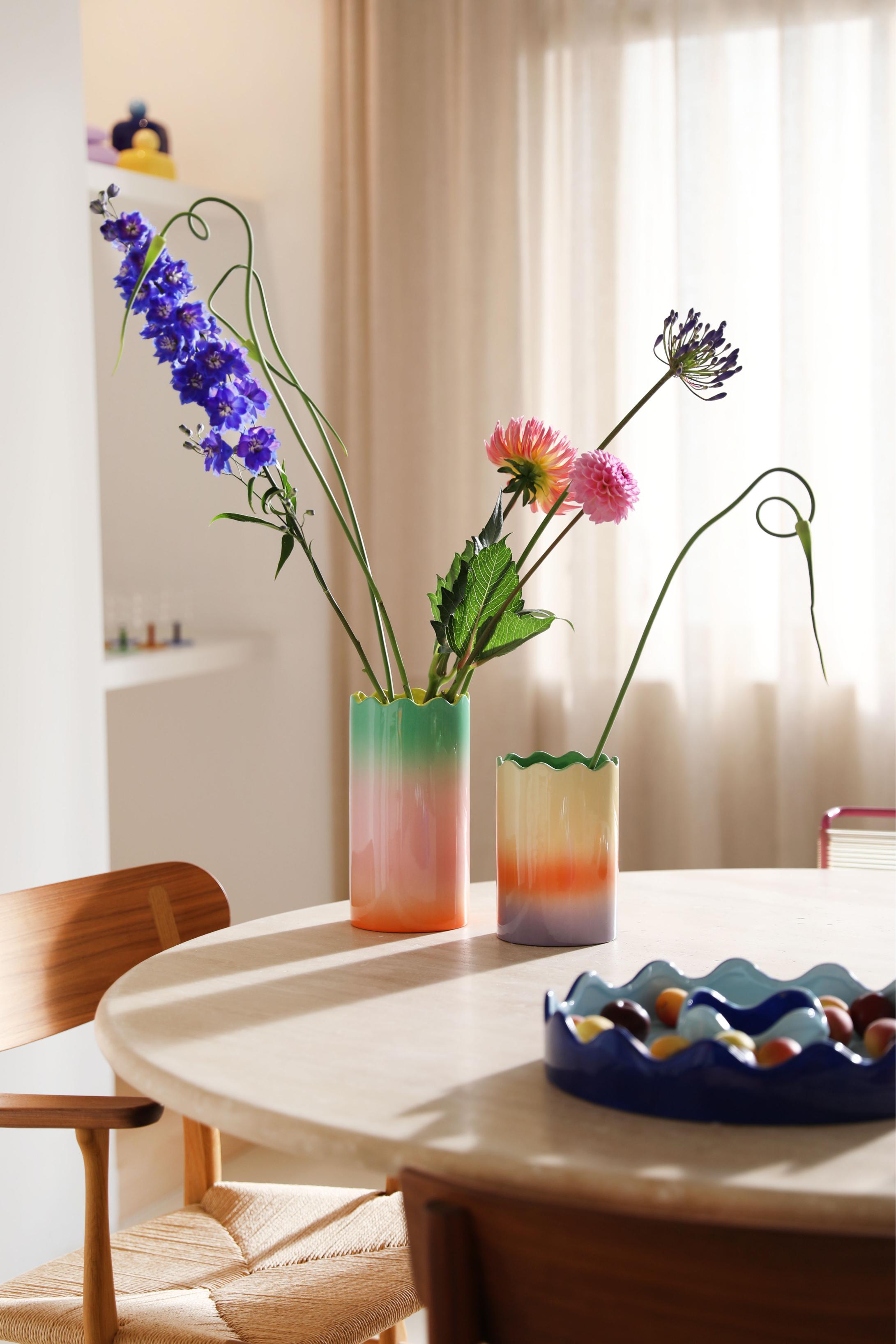 Vase FADE lila-orange Farbverlauf