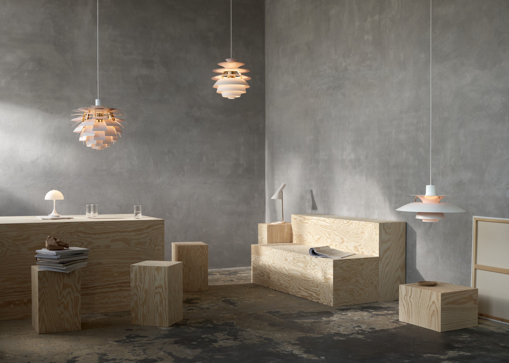 Lampa wisząca PH SNOWBALL kremowy z chromowanym wykończeniem