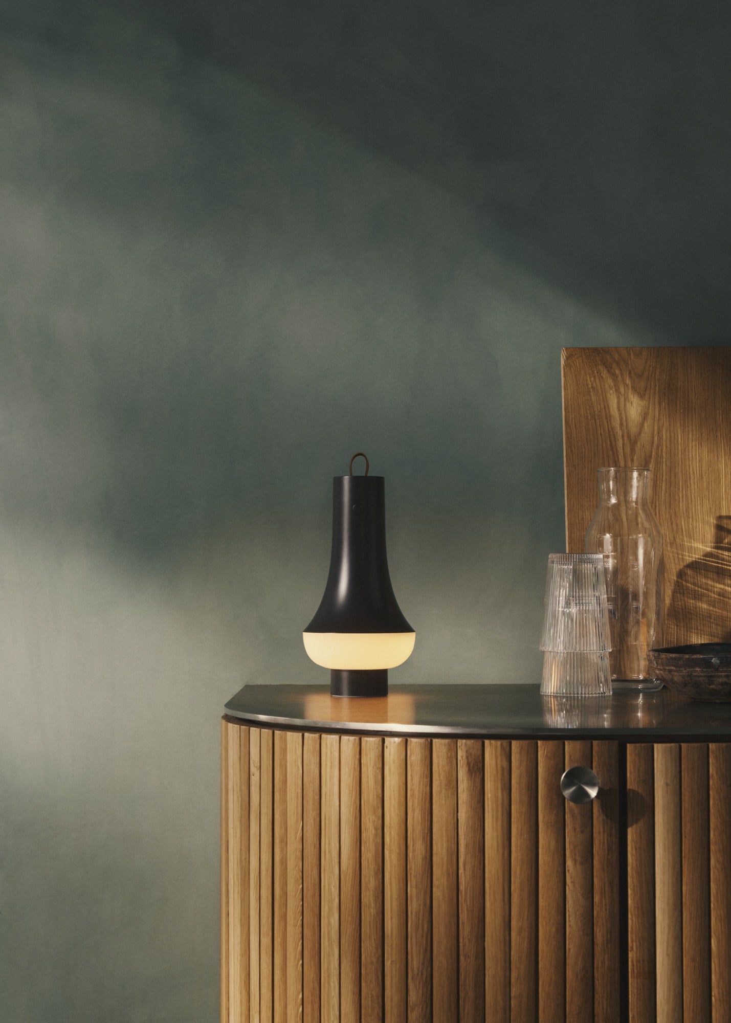 Portable lamp TOMOSHI dark brown