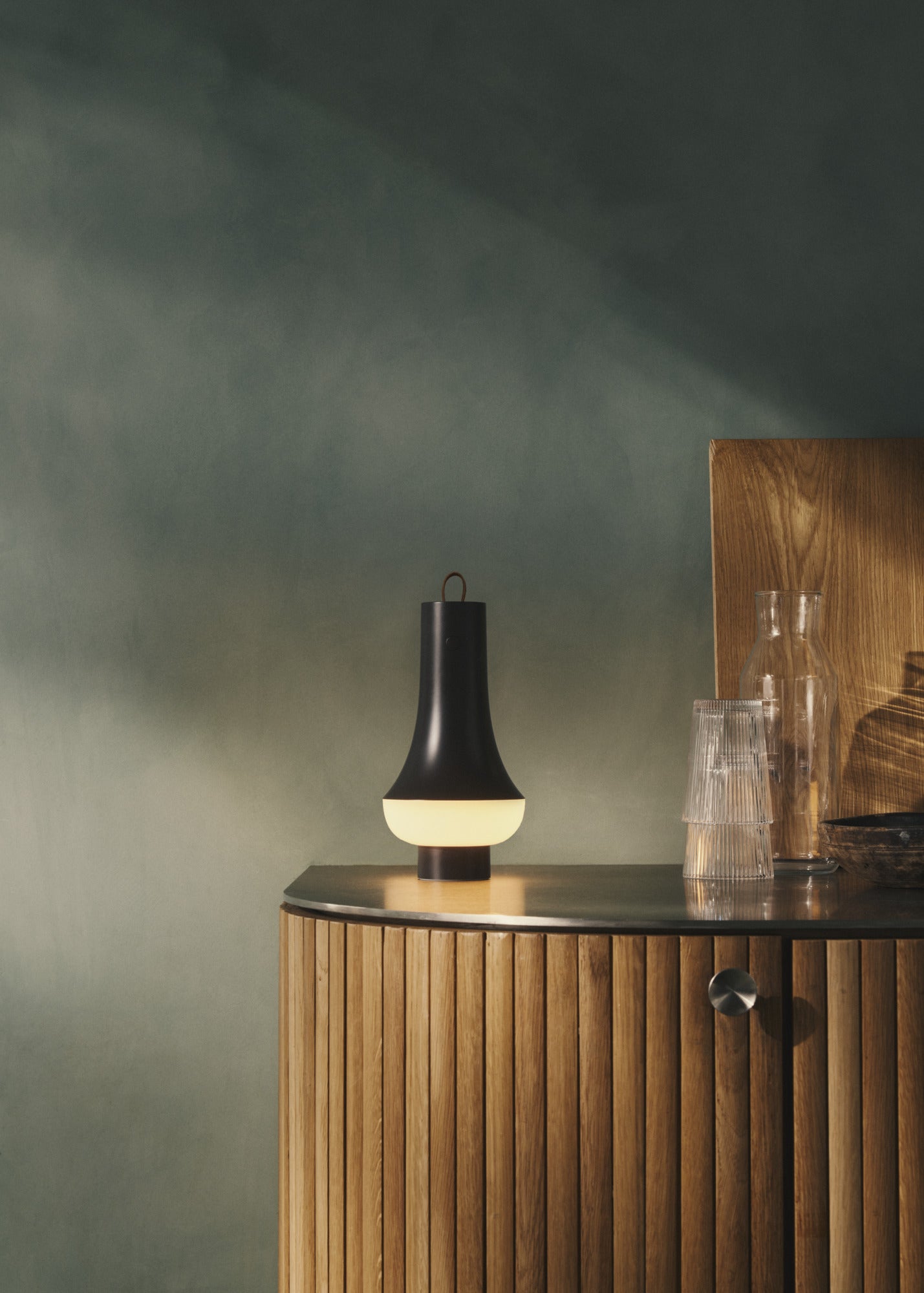 Portable lamp TOMOSHI dark brown