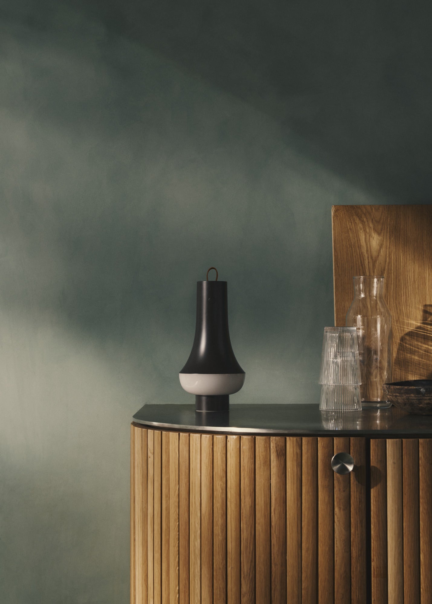 Portable lamp TOMOSHI dark brown