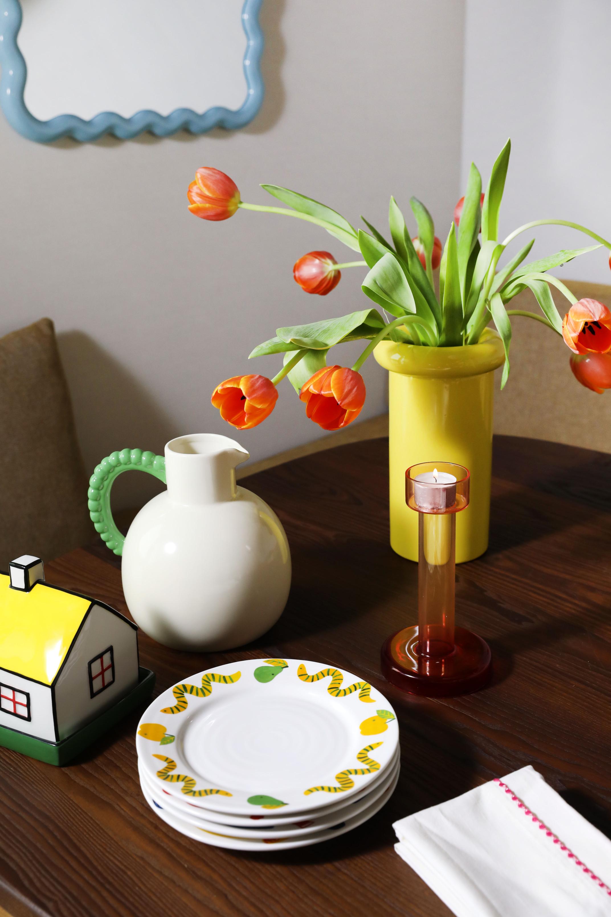 Vase TURBAN gelb