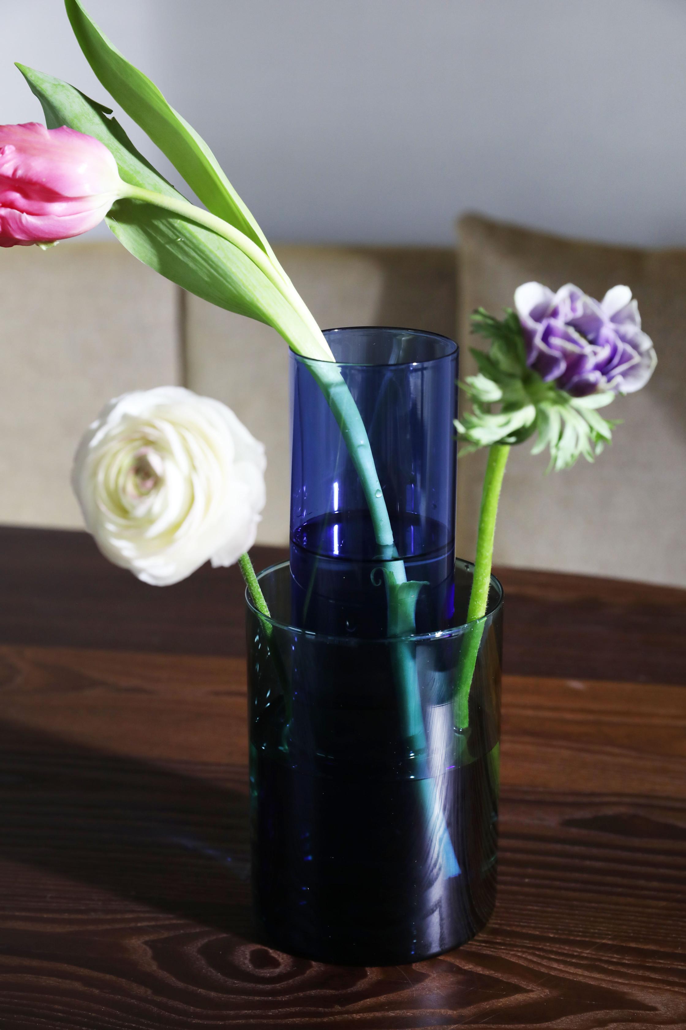 Wazon AMPHI niebieski z zielonym