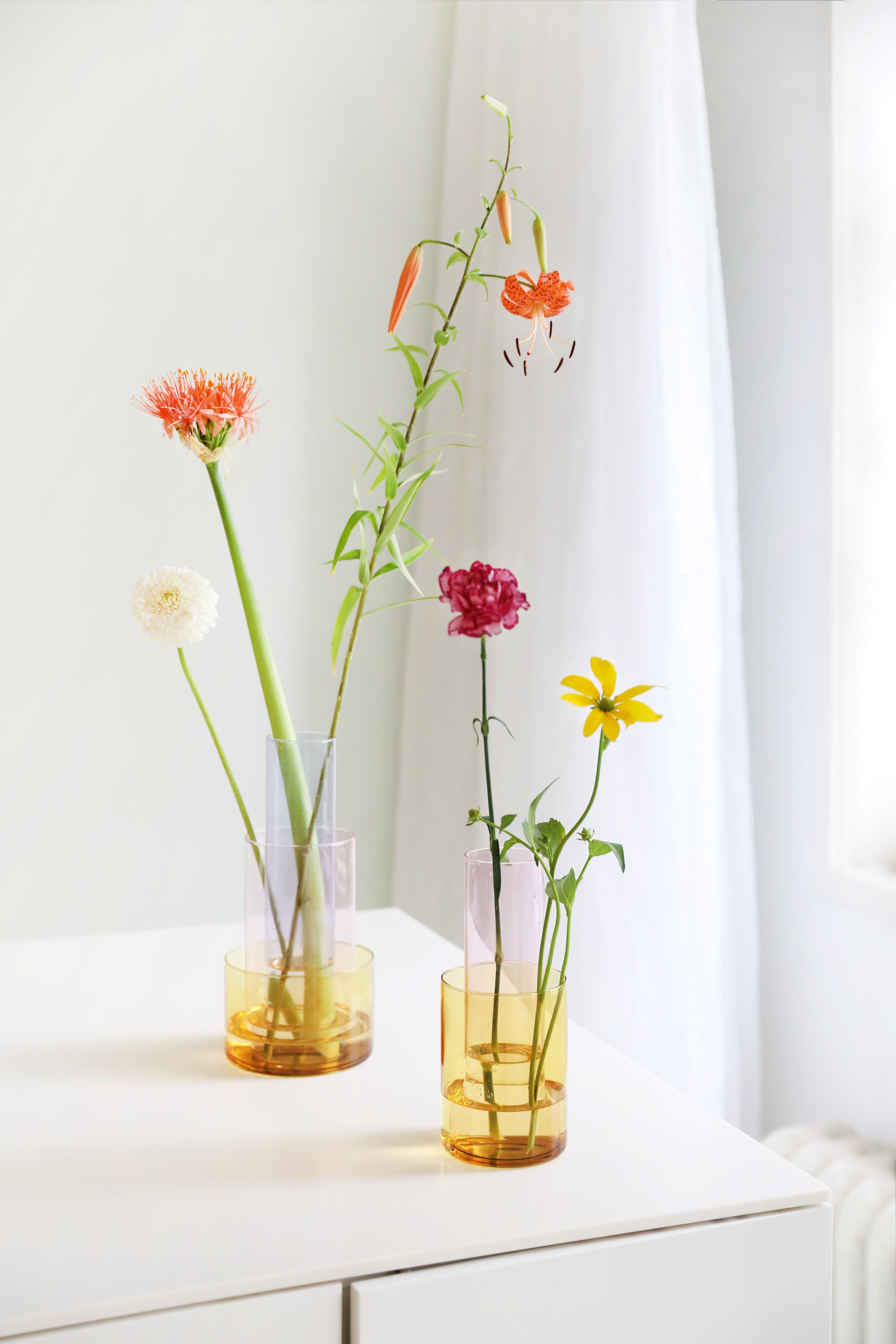 Wazon AMPHI różowy z żółtym