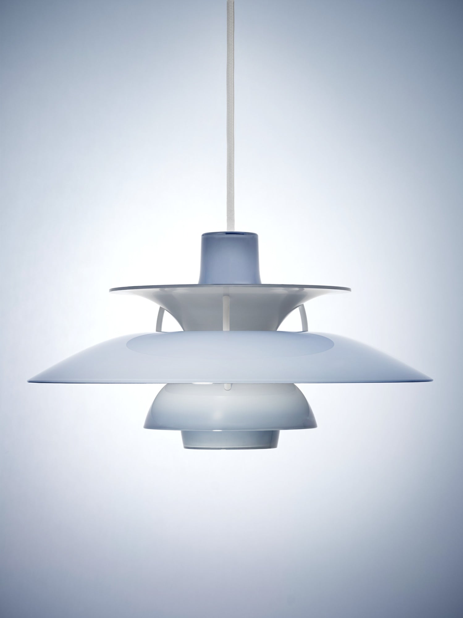Lampa wisząca PH 5 OPAL błękitny – Louis Poulsen