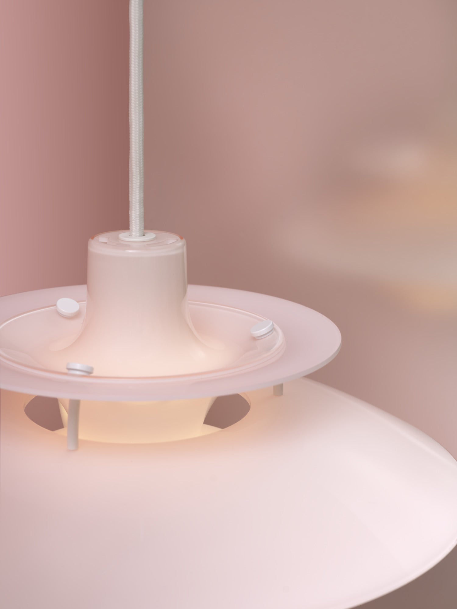 Lampa wisząca PH 5 OPAL jasnoróżowy – Louis Poulsen