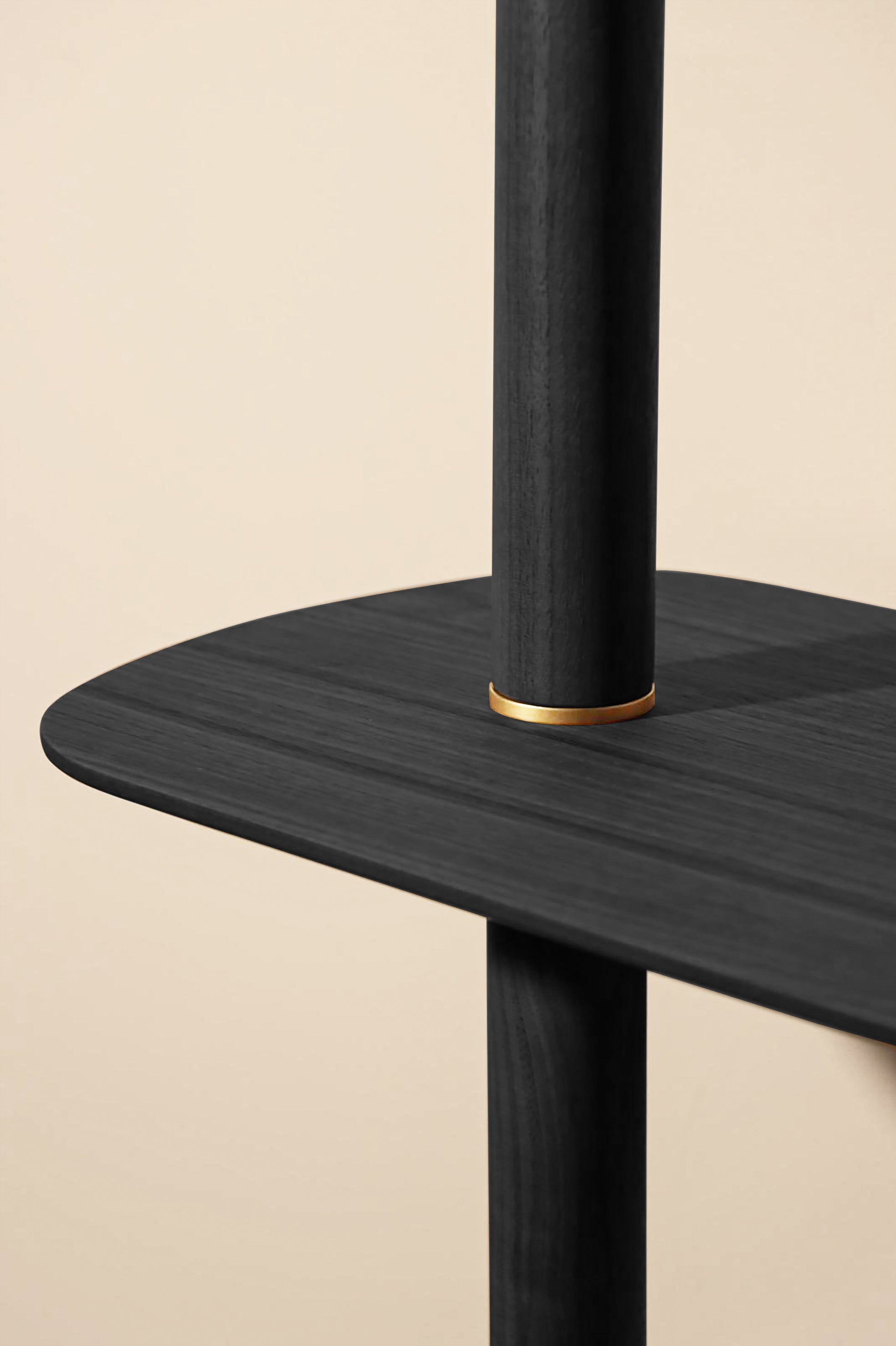 Wandregal AXIS 2 schwarz Eschenfurnier