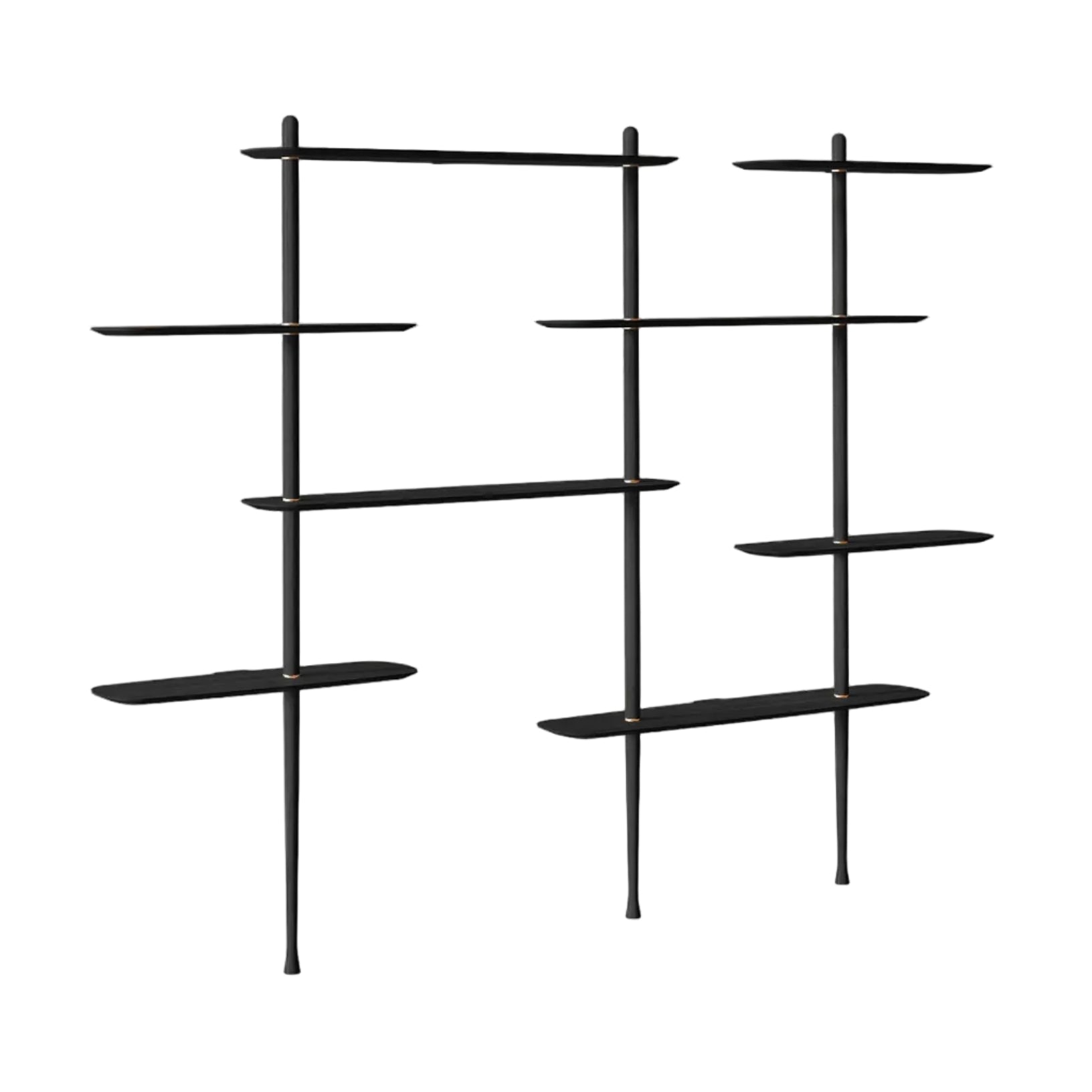 Wandregal AXIS 3 schwarz Eschenfurnier