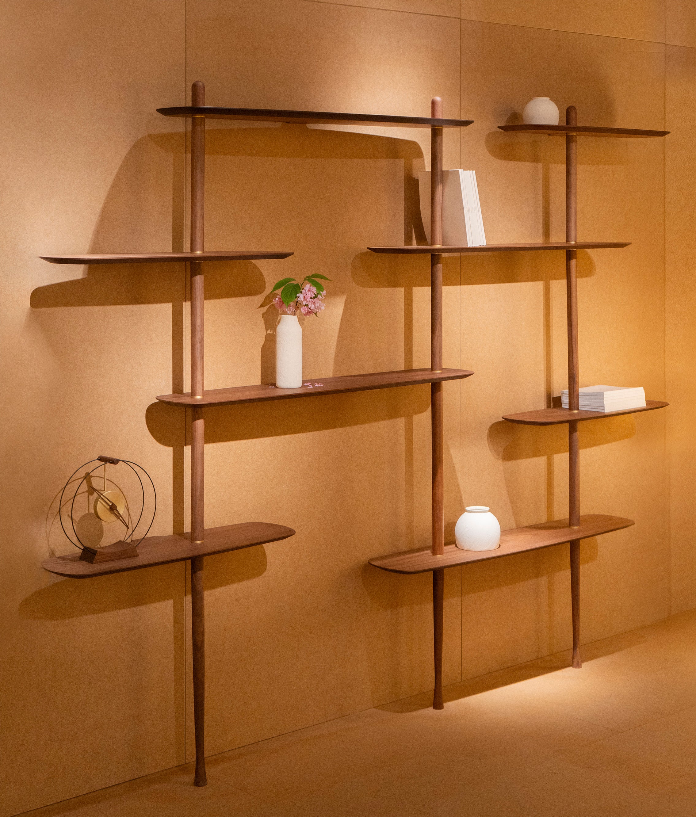 AXIS 3 Wall Shelf in Walnut Veneer