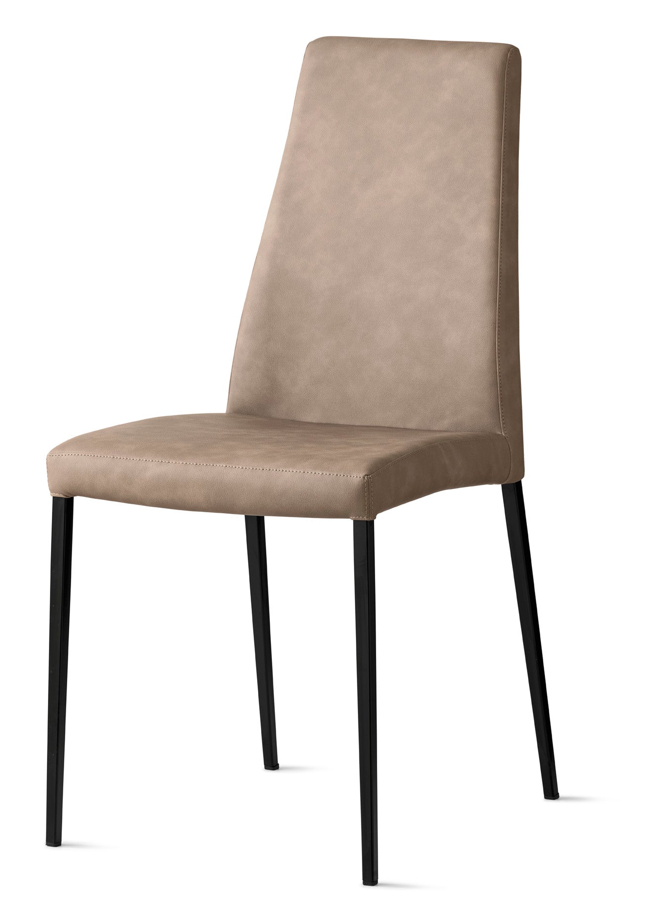 AIDA upholstered chair with a black base