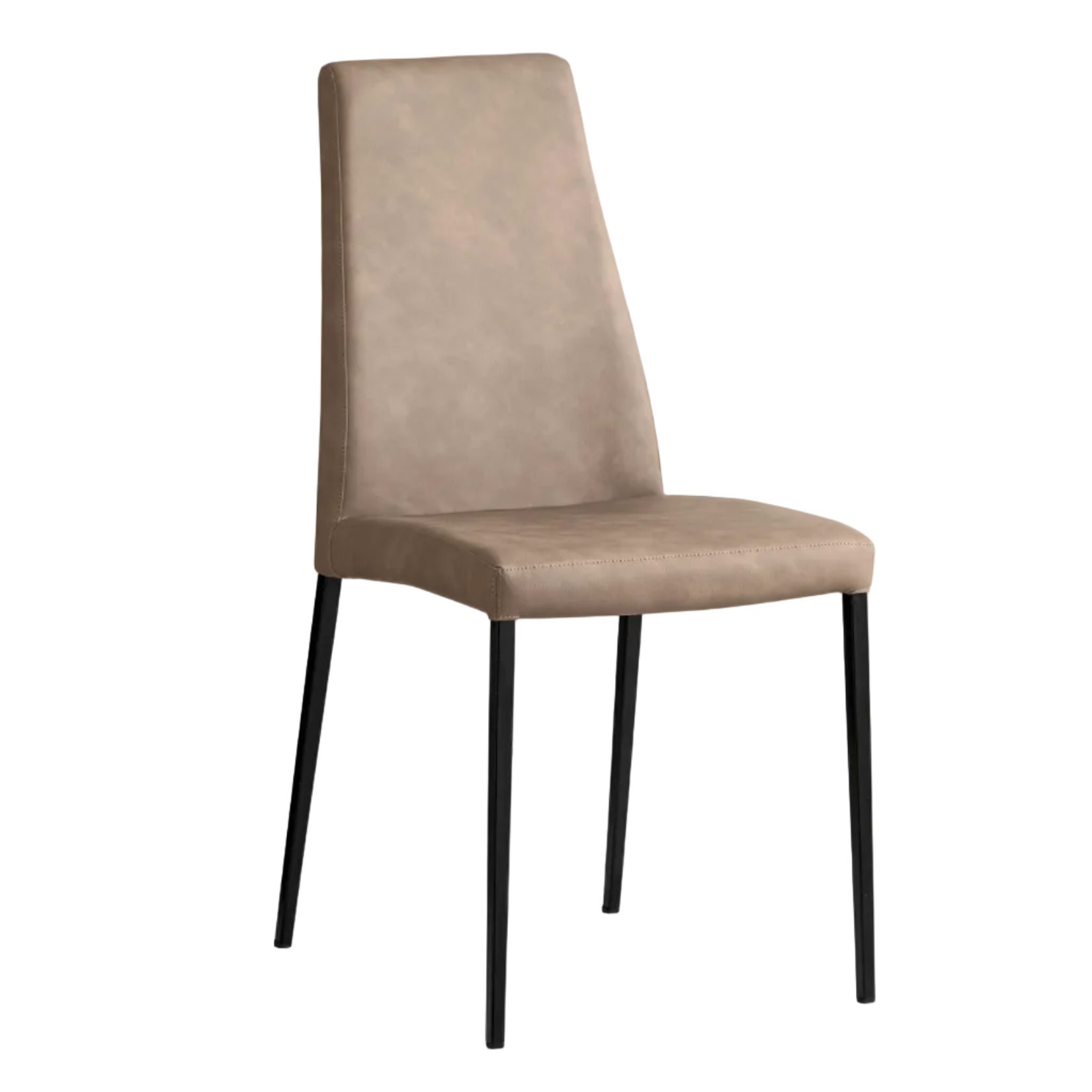 AIDA upholstered chair with a black base