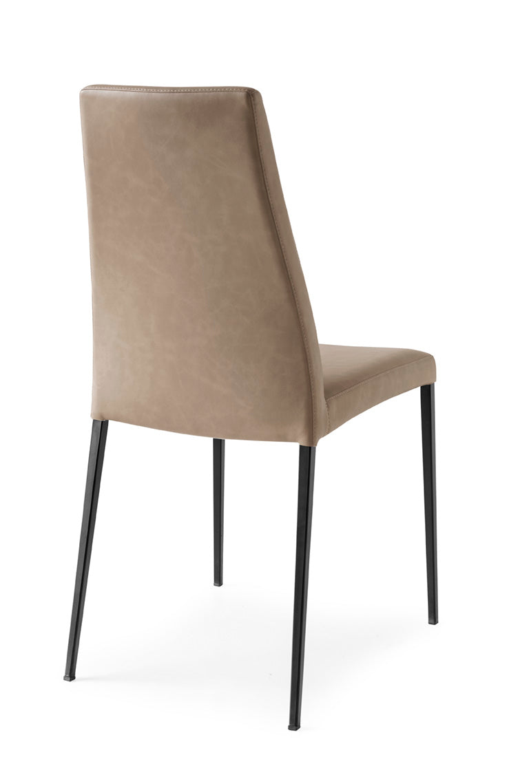 AIDA upholstered chair with a black base