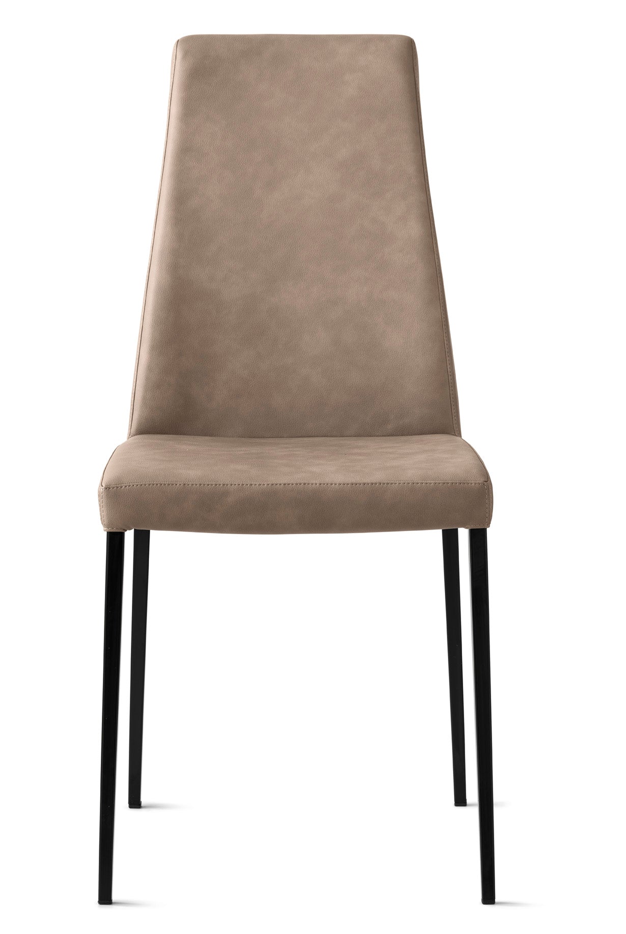 AIDA upholstered chair with a black base