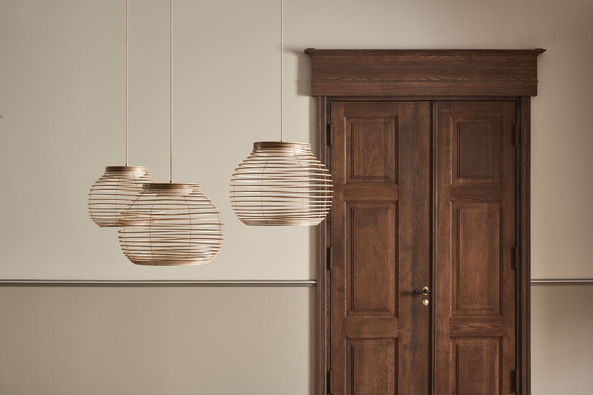 Lampa wisząca ANELLI fornir dębowy