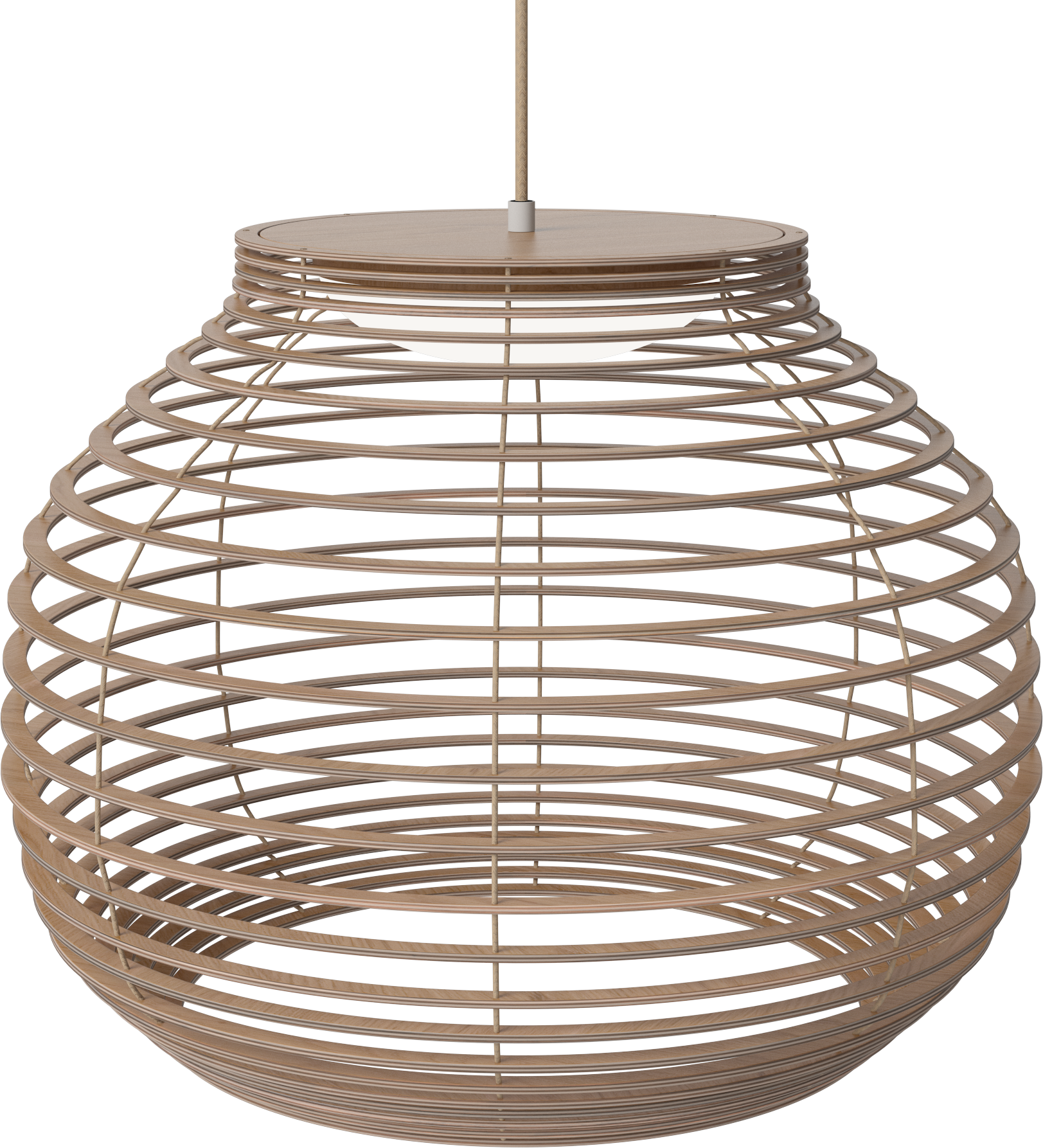 Lampa wisząca ANELLI fornir dębowy