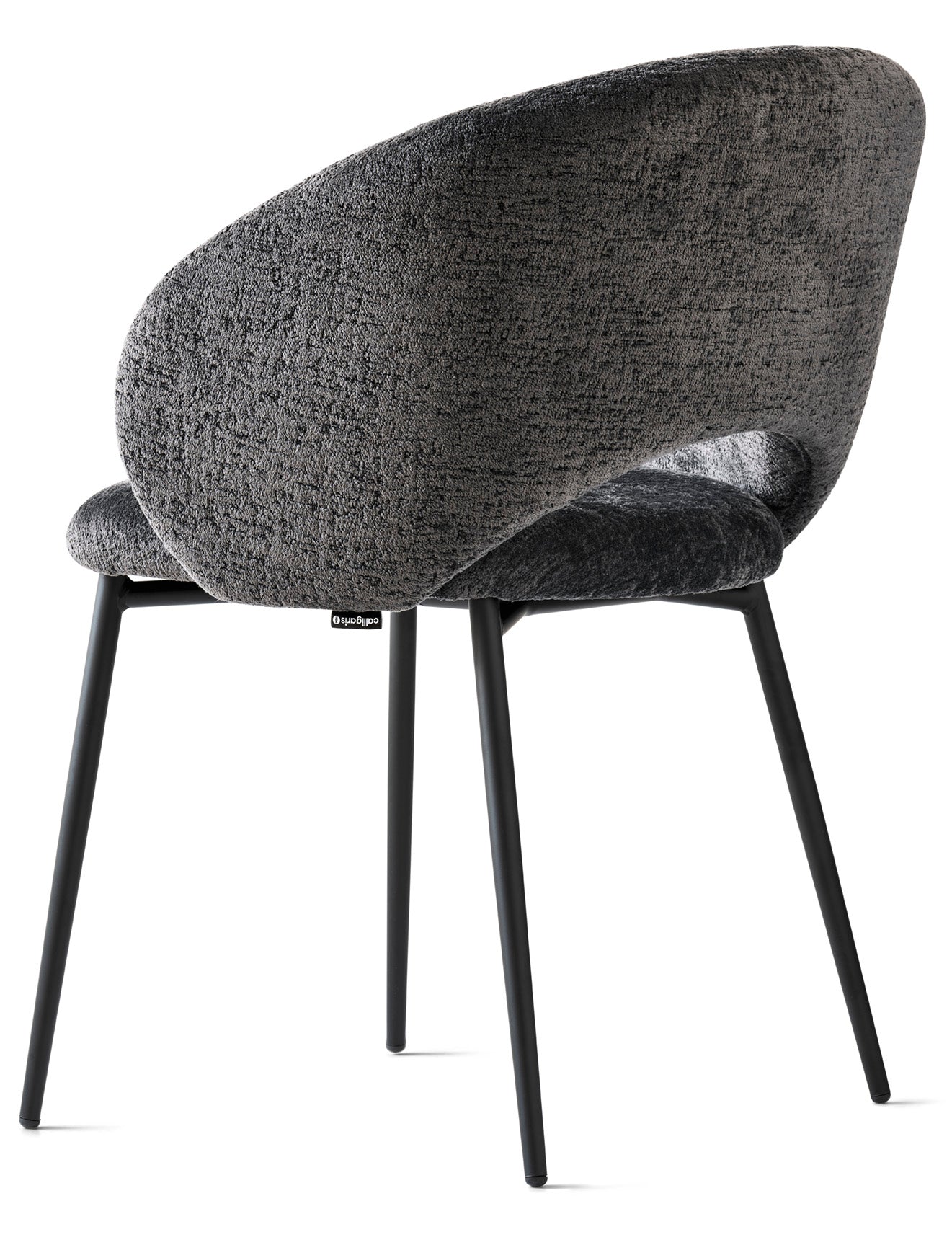 Krzesło ANIME tapicerowane z czarną metalową podstawą