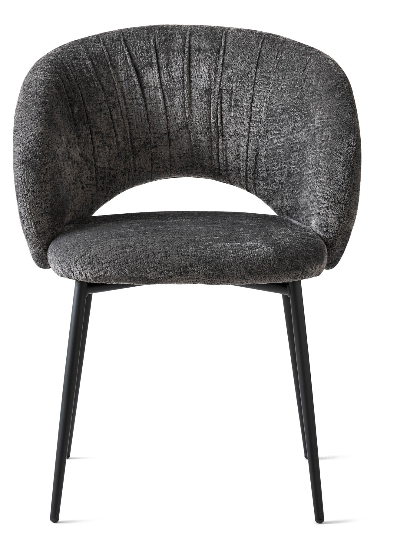 Krzesło ANIME tapicerowane z czarną metalową podstawą