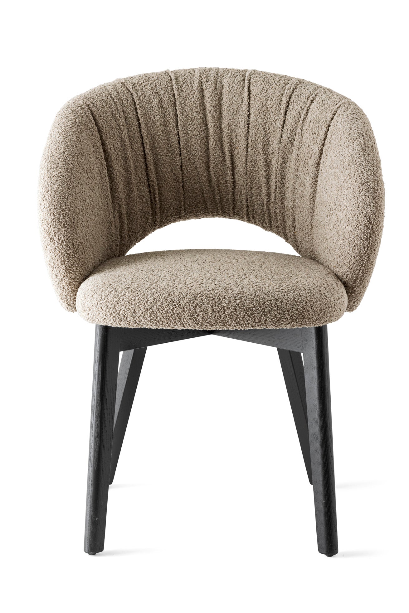 Upholstered ANIME Chair with Black Wooden Base