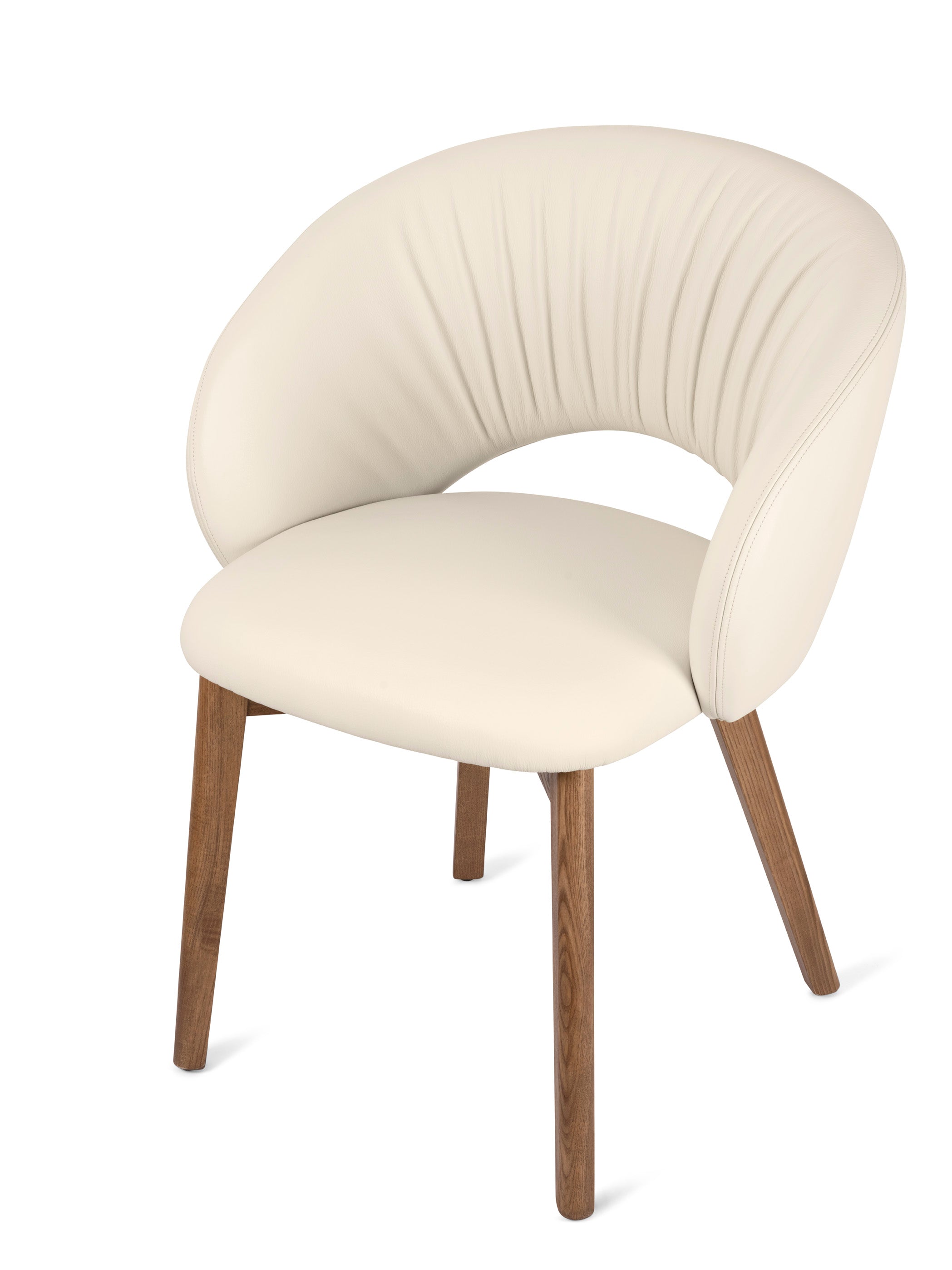 Polsterstuhl ANIME mit Nussbaumfuß