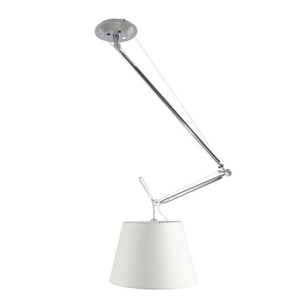 Lampa wisząca TOLOMEO szara satyna