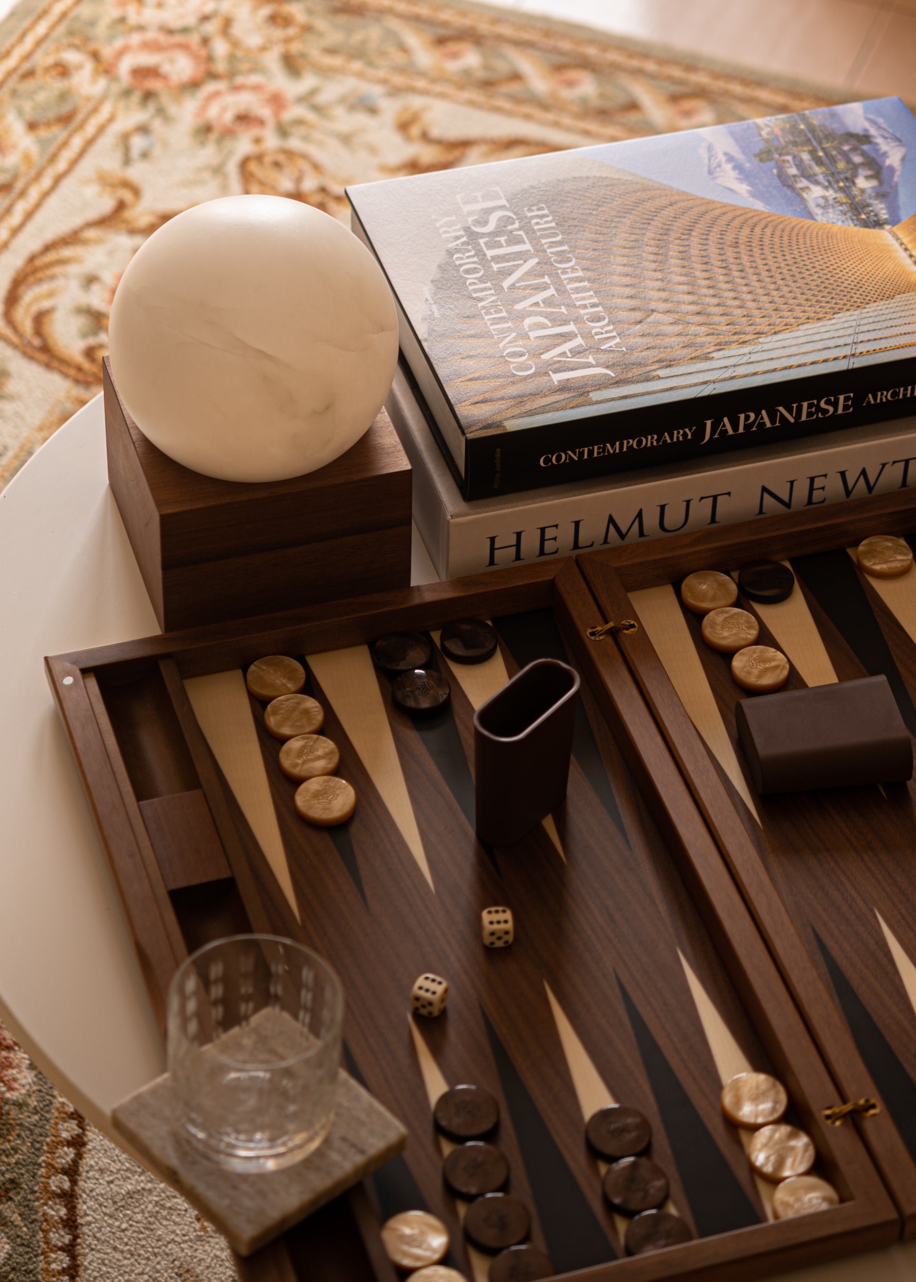 Portable Lamp AUGURISTO White Alabaster