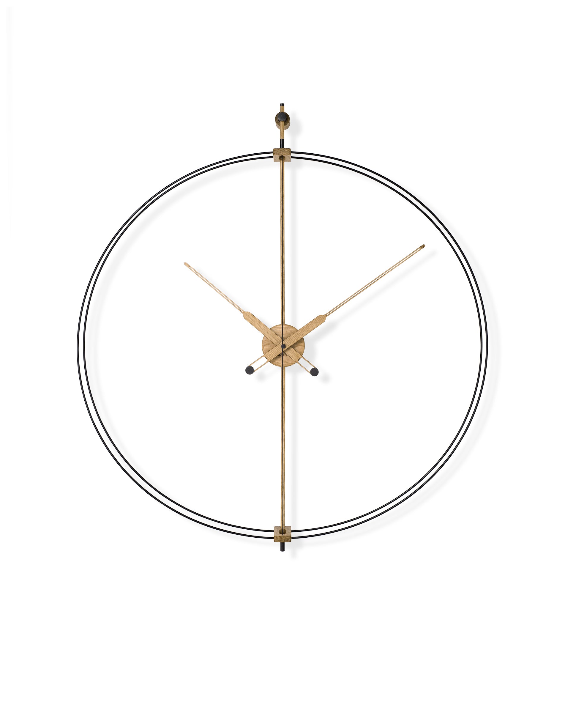Wanduhr BARCELONA PREMIUM aus Eichenholz mit Schwarz