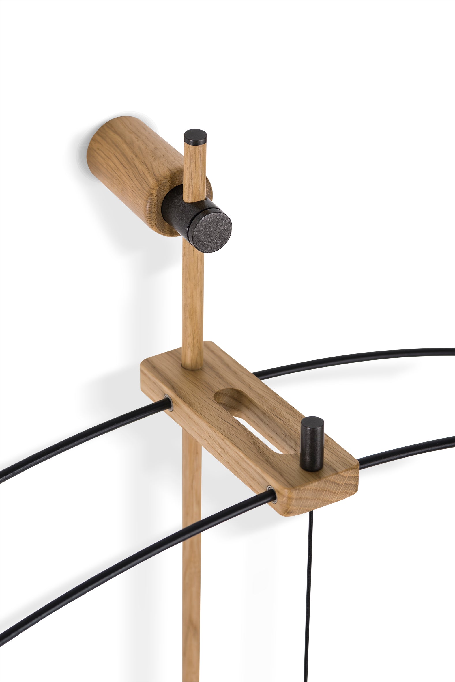 Wanduhr BARCELONA PREMIUM aus Eichenholz mit Schwarz