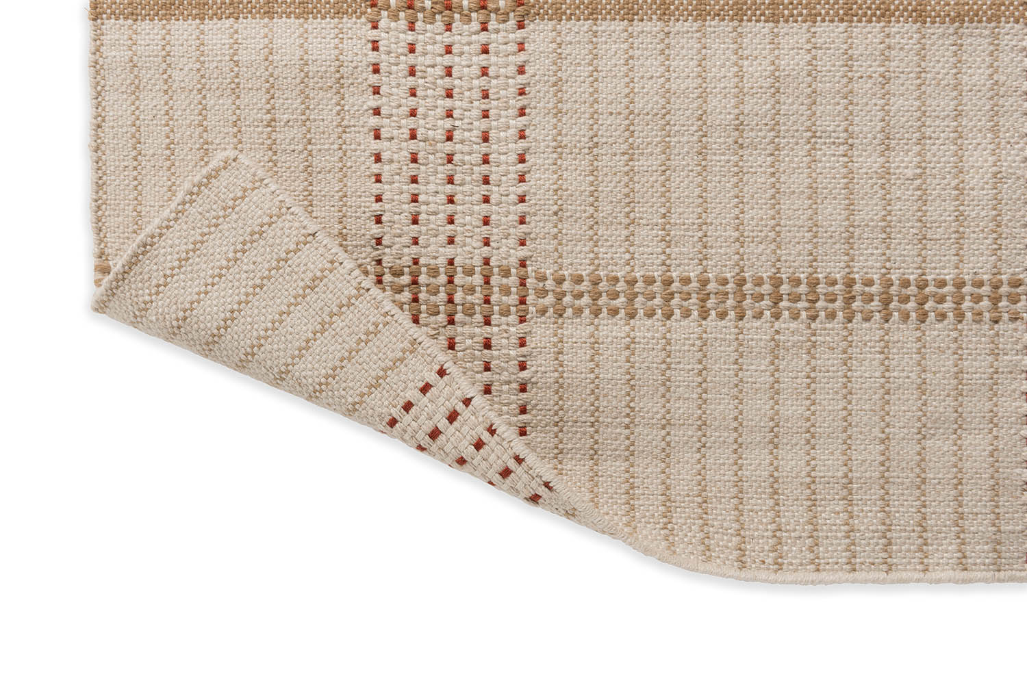 Dywan zewnętrzny ZONA STITCH beżowo-pomarańczowy