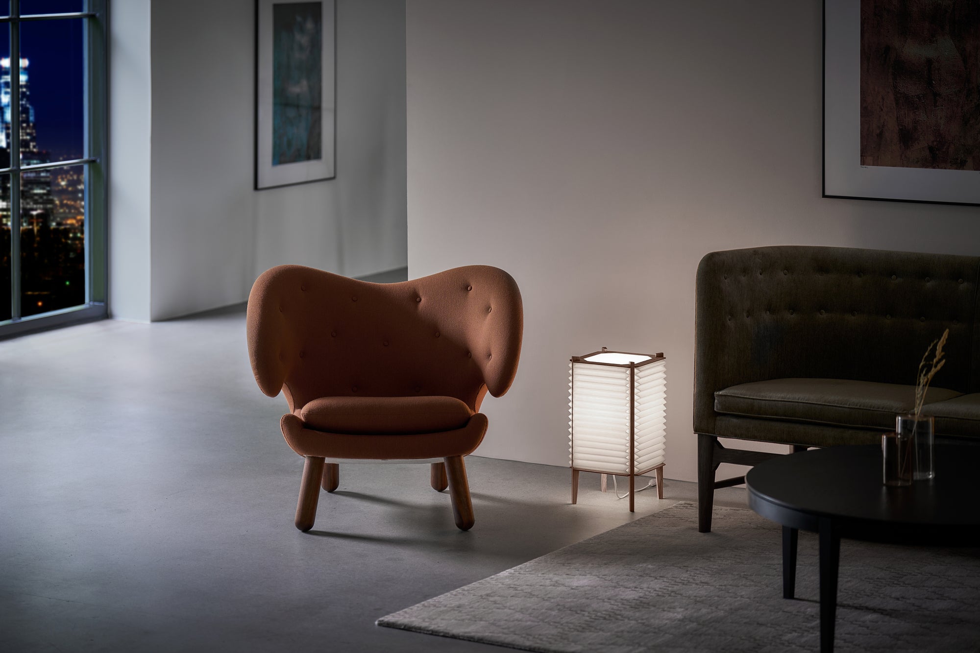 Lampa stołowa MODEL 303 BEE HIVE biały