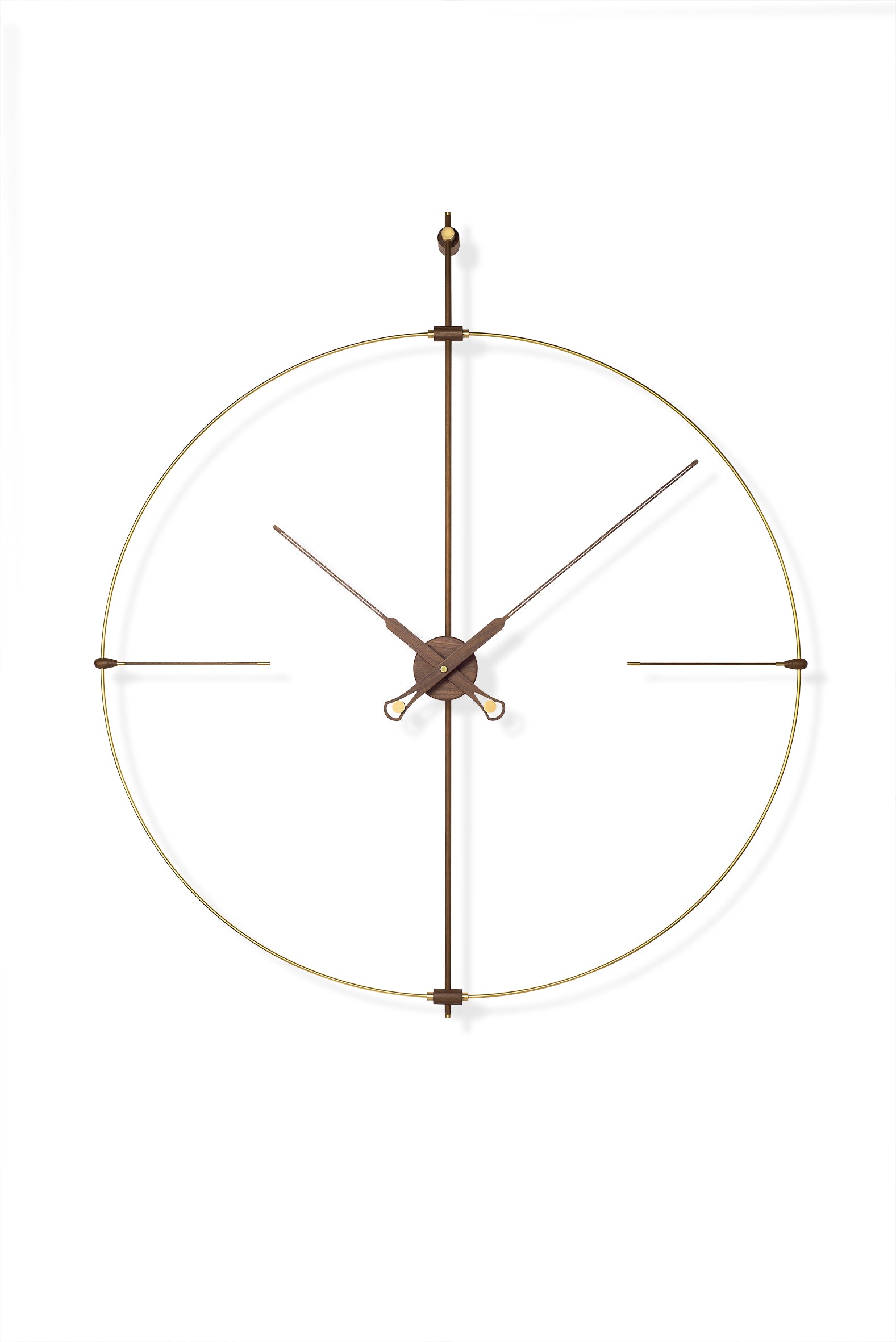 Wanduhr BILBAO PREMIUM Nussbaum mit Messing