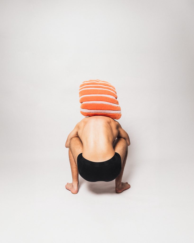 Poduszka dekoracyjna BONBON pomarańczowy z różowym