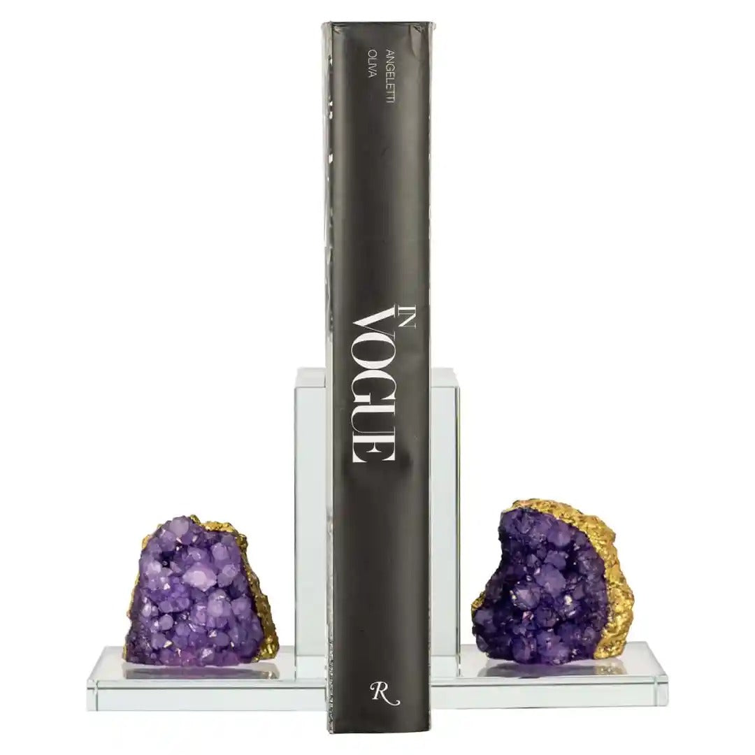 AGATE Bookend with Agate Crystal