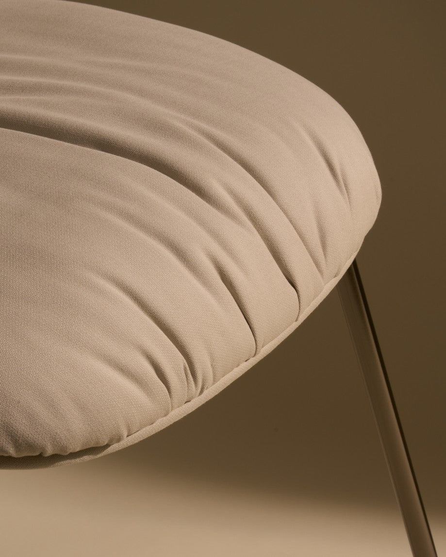 Krzesło barowe BEETLE SOFT tapicerowane z czarną chromowaną podstawą