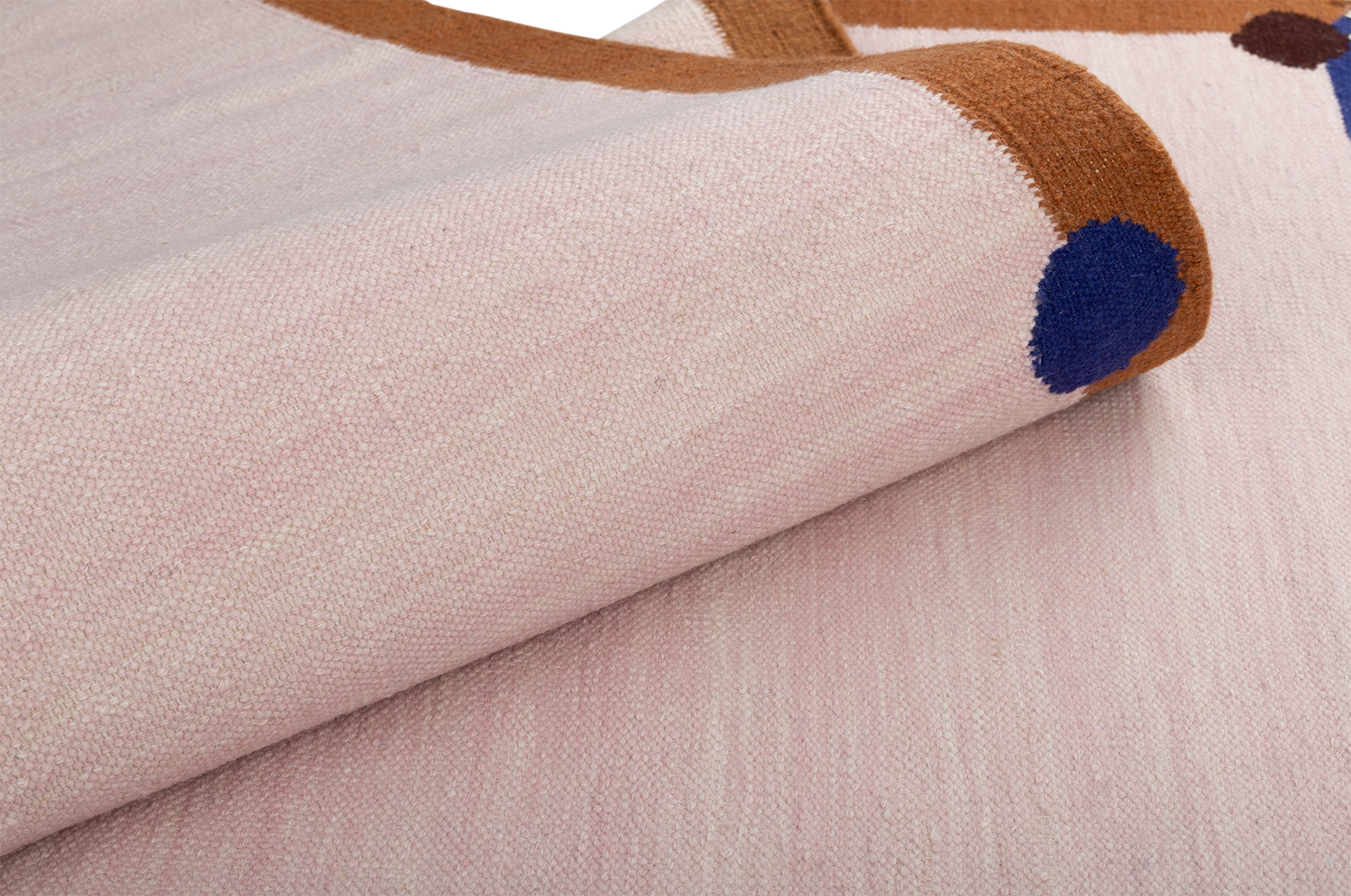 Teppich BERLIN rosa mit orange und marineblau