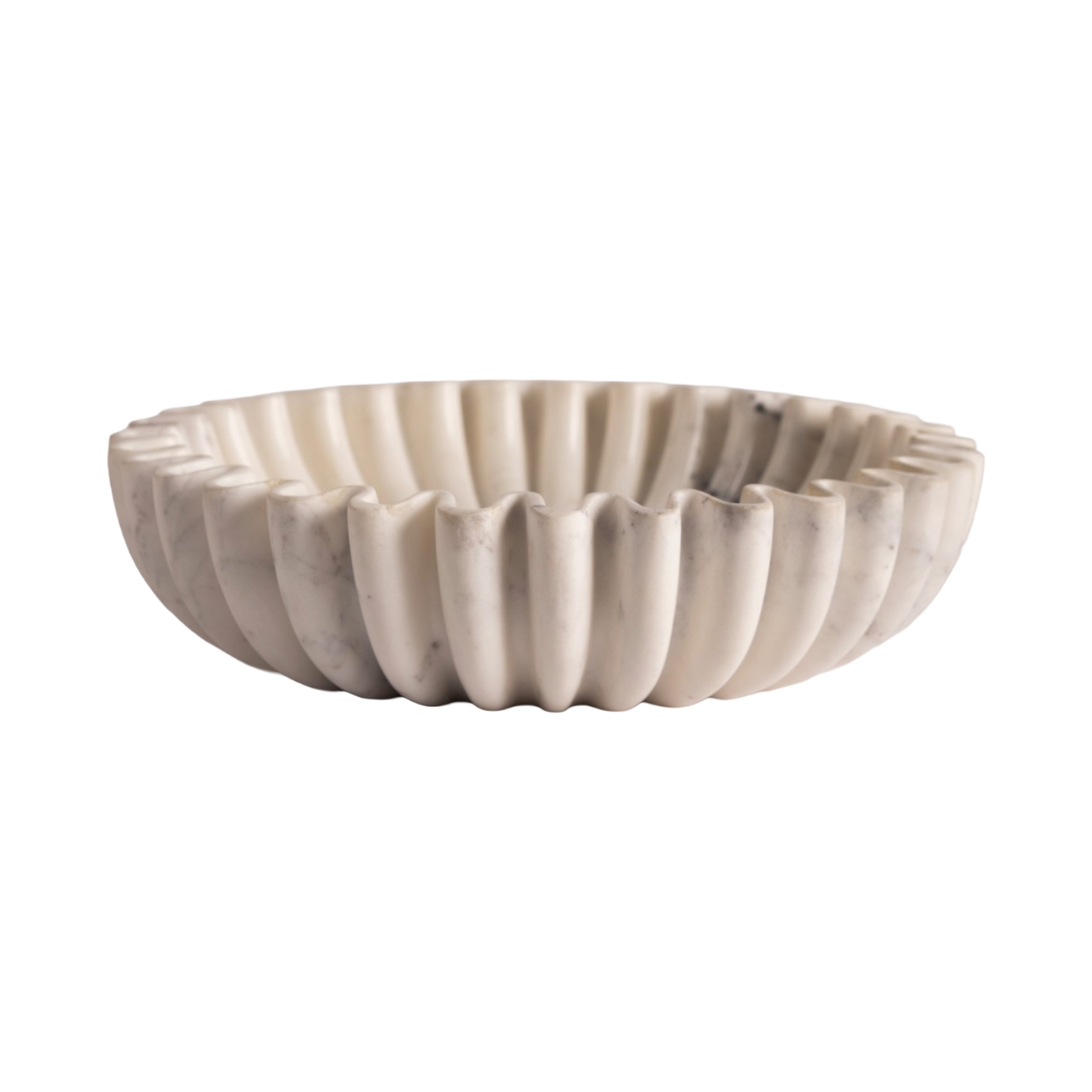 Lotus Bowl White Marble