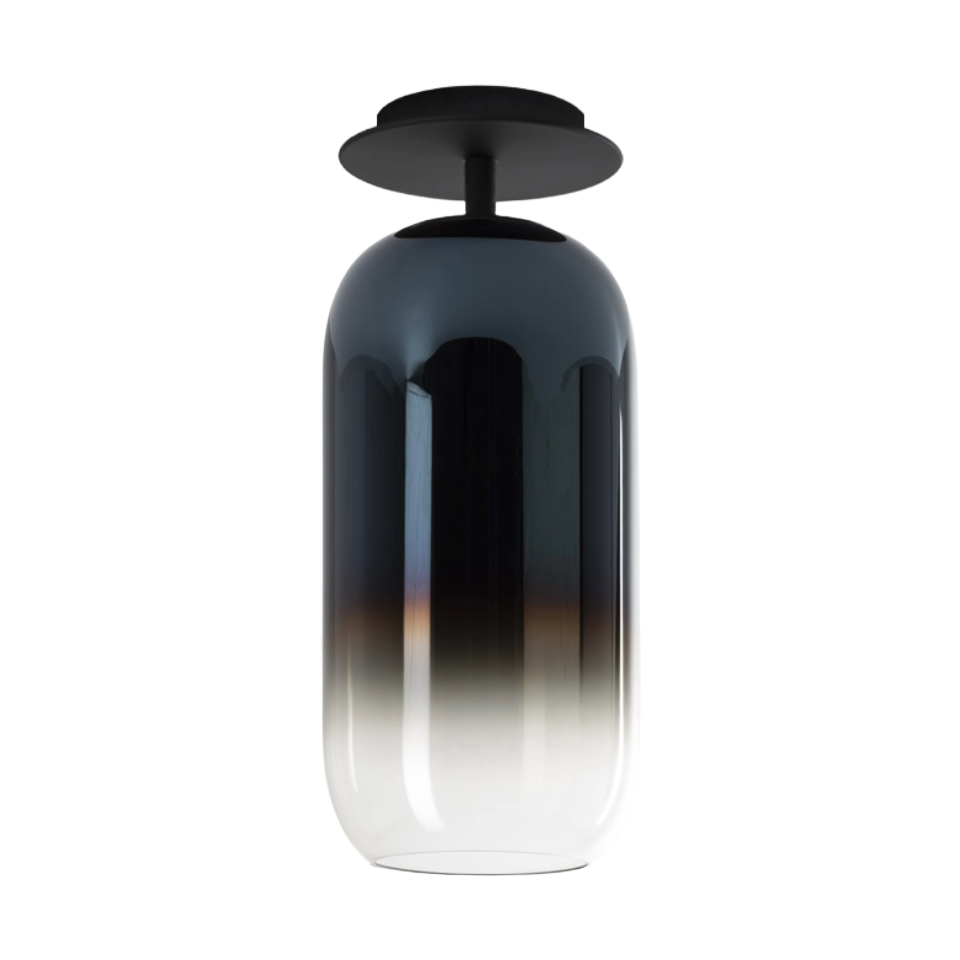 GOPLE ceiling lamp blue with black finish